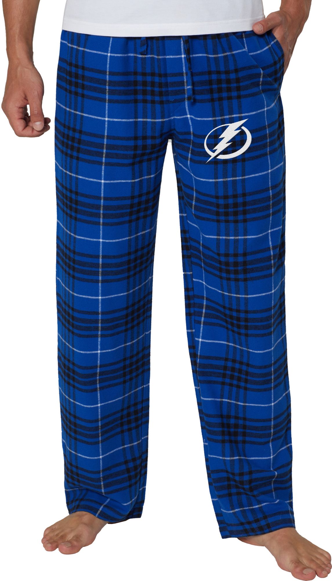 Concepts Sport Men's Tampa Bay Lightning Flannel Blue Pajama Pants