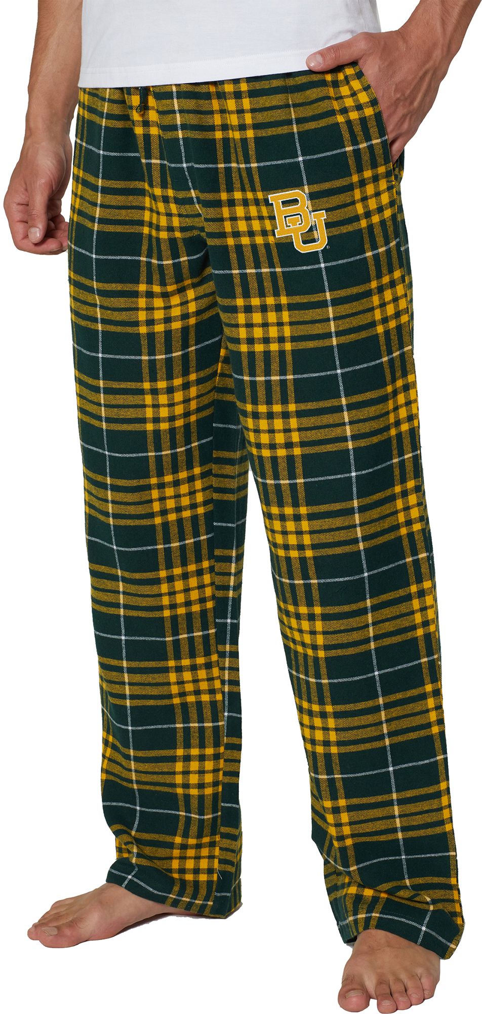 College Concepts Men's Baylor Bears Green Concord Flannel Pants