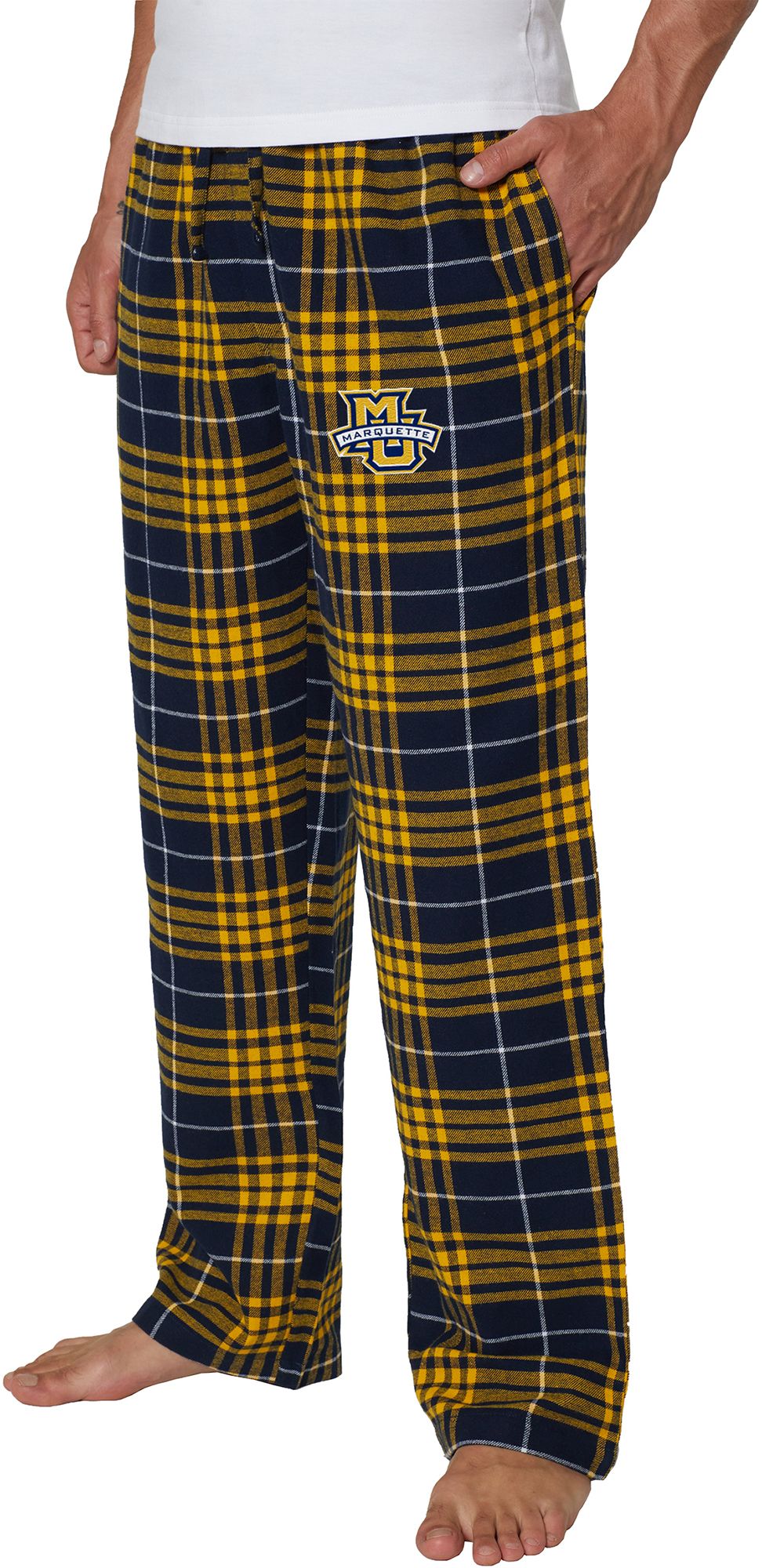 College Concepts Men's Marquette Golden Eagles Blue Concord Flannel Pants