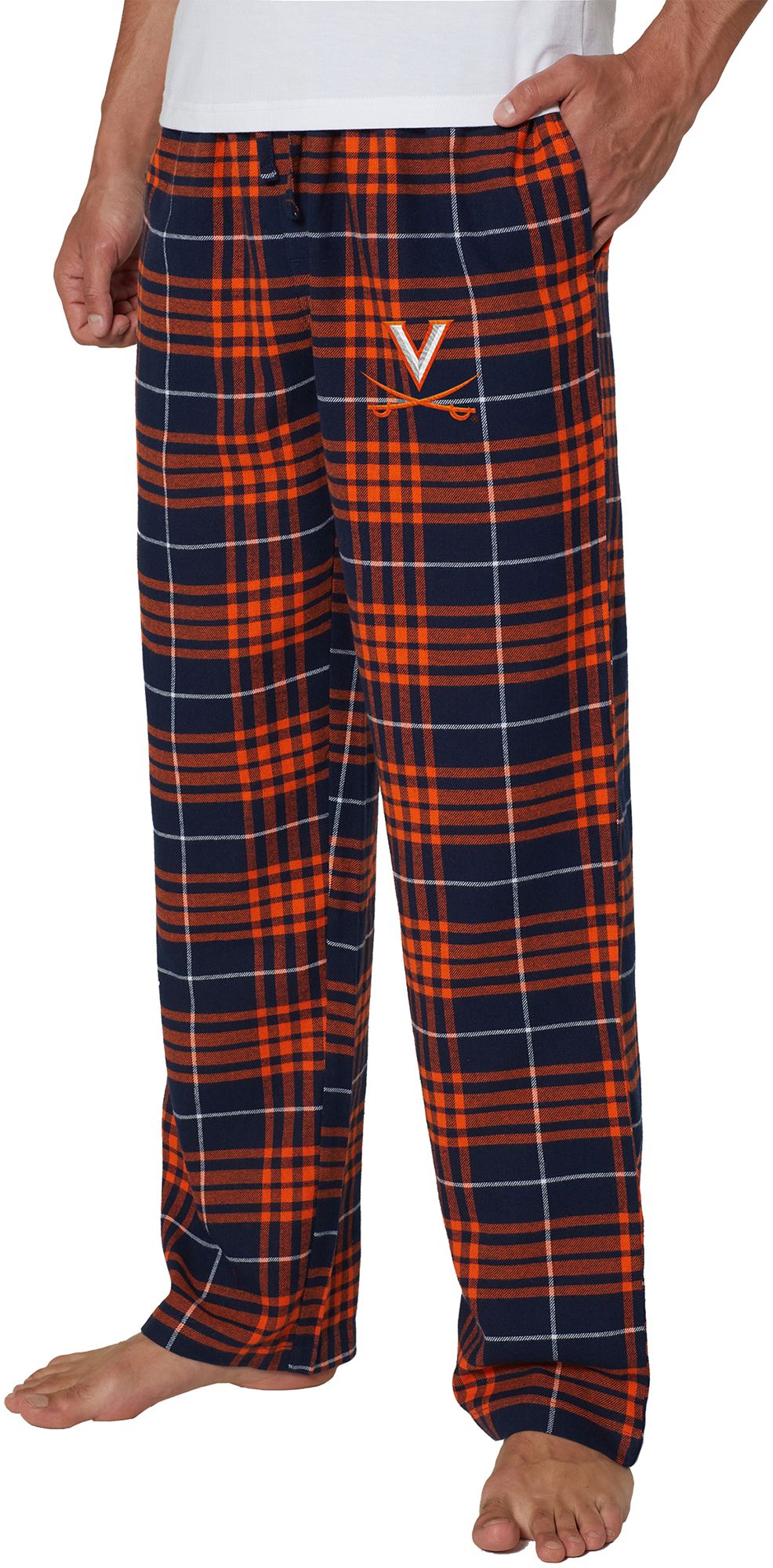 College Concepts Men's Virginia Cavaliers Orange Concord Flannel Pants