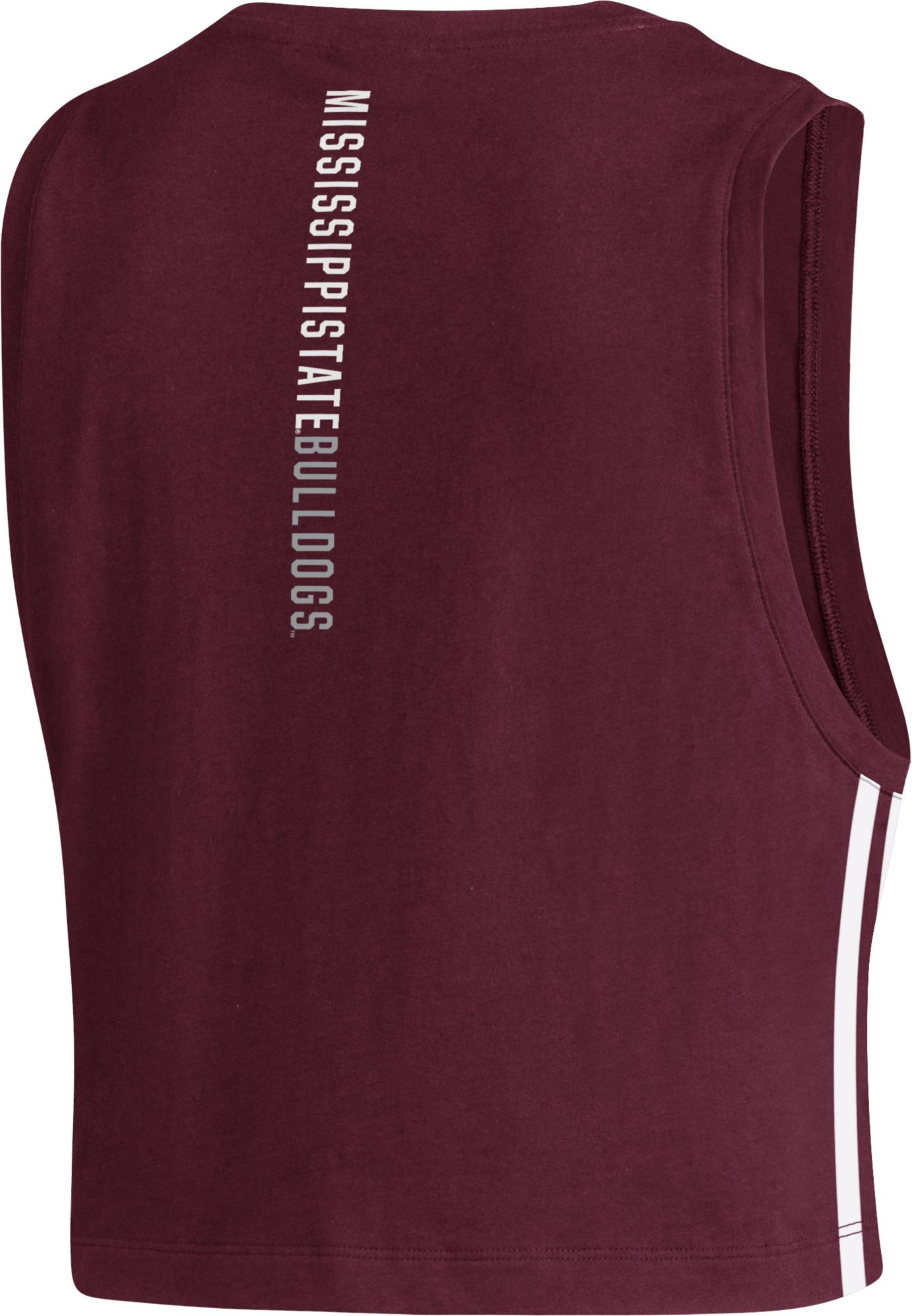 adidas Women's Mississippi State Bulldogs Maroon Cropped Tank Top