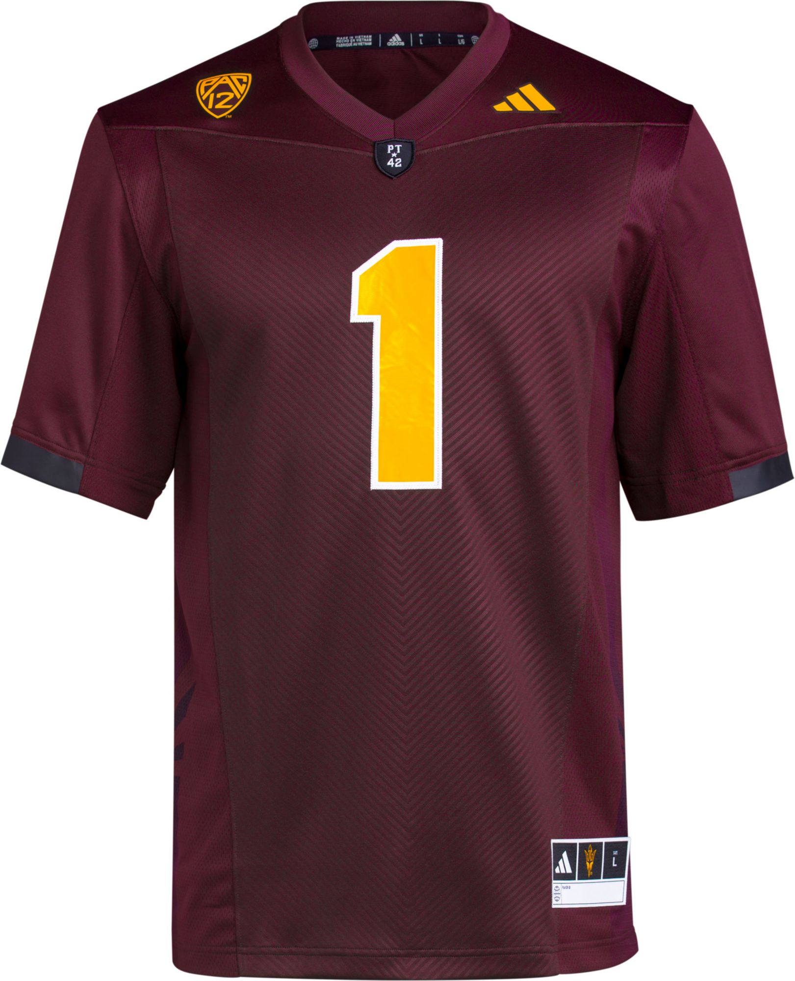 adidas Men's Arizona State Sun Devils Maroon Premier Replica Football Jersey