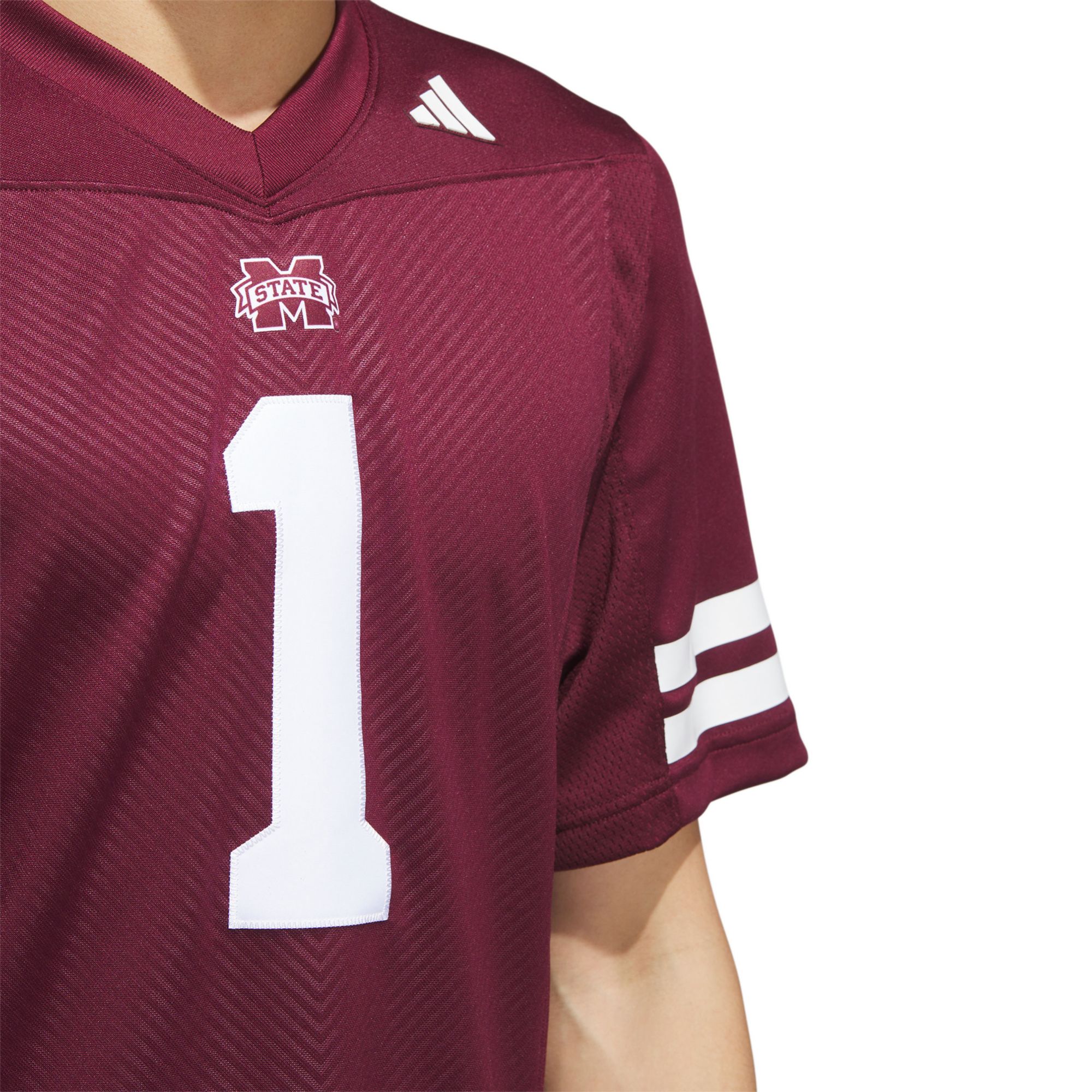 adidas Men's Mississippi State Bulldogs Maroon Premier Replica Football Jersey product image