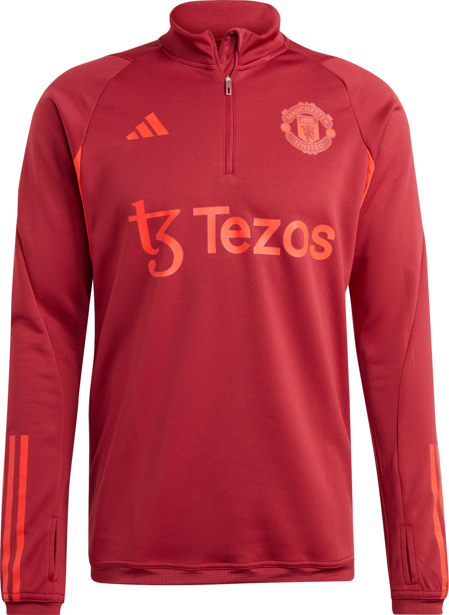 adidas Manchester United 2023 Maroon Quarter-Zip Pullover Shirt