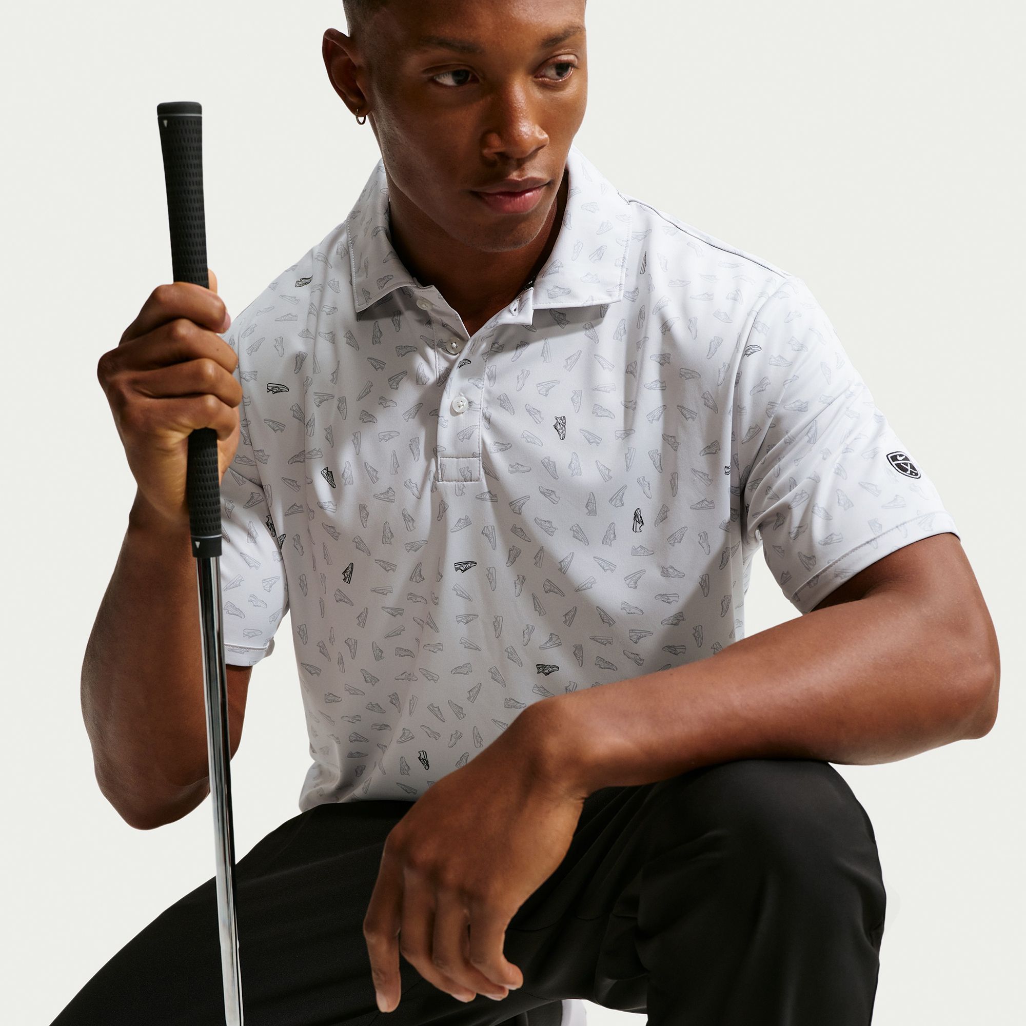 Nike Men's Par Dri-FIT Shoe Print Golf Polo product image