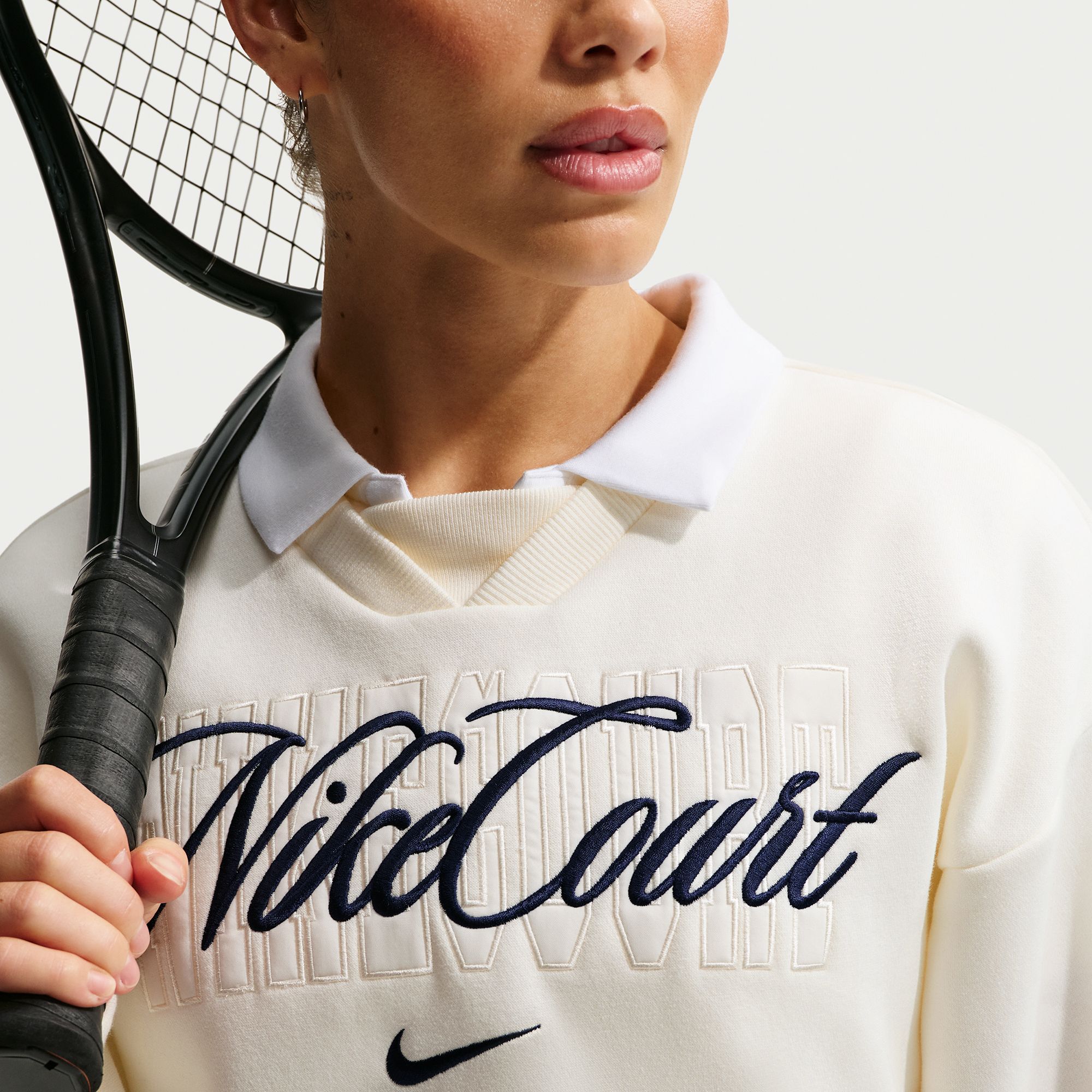 Nike Women's Court Collection French Terry Crewneck Tennis Shirt product image