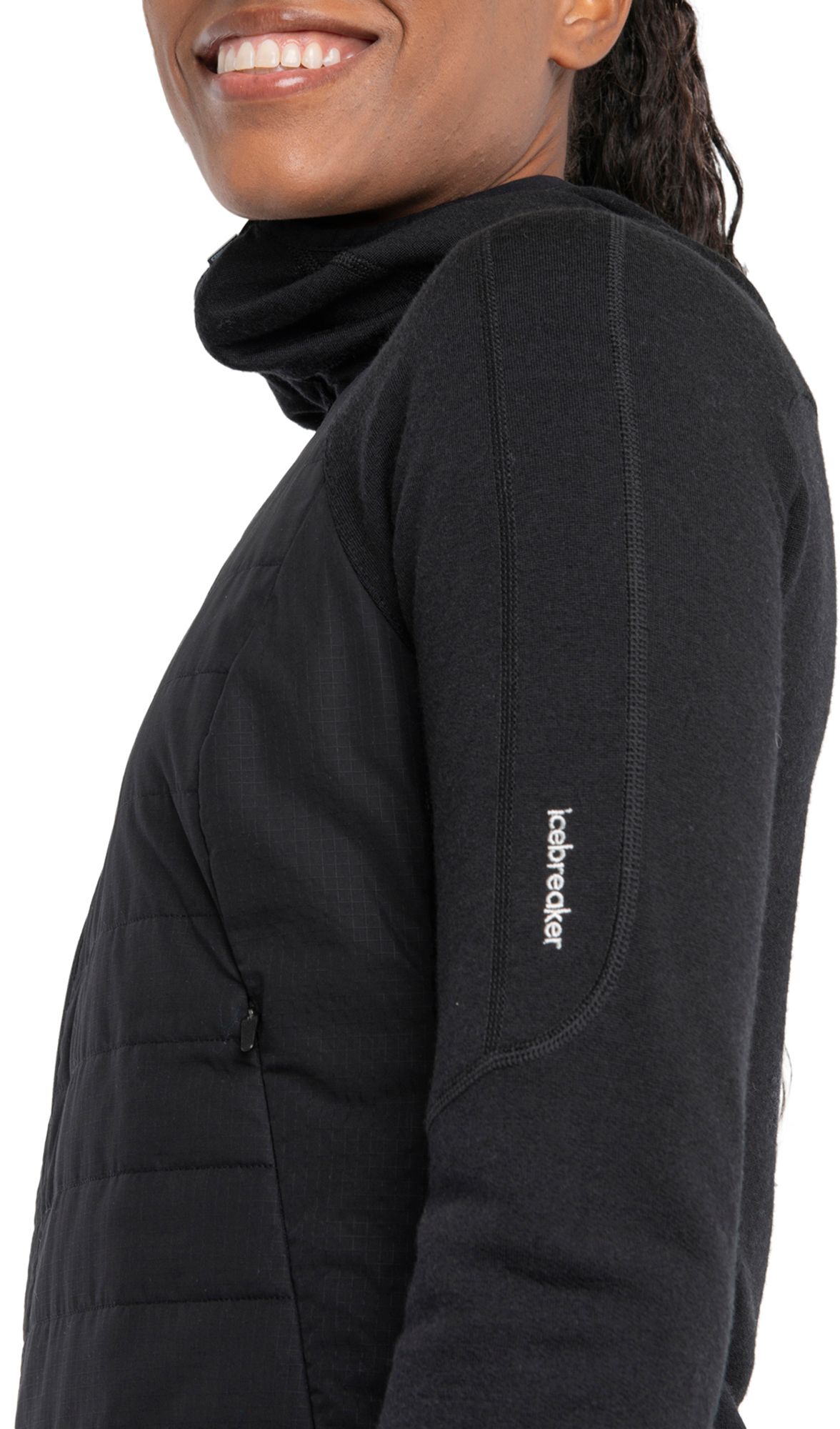 icebreaker Women's Merino Quantum Hybrid Long Sleeve Full-Zip Hoodie product image