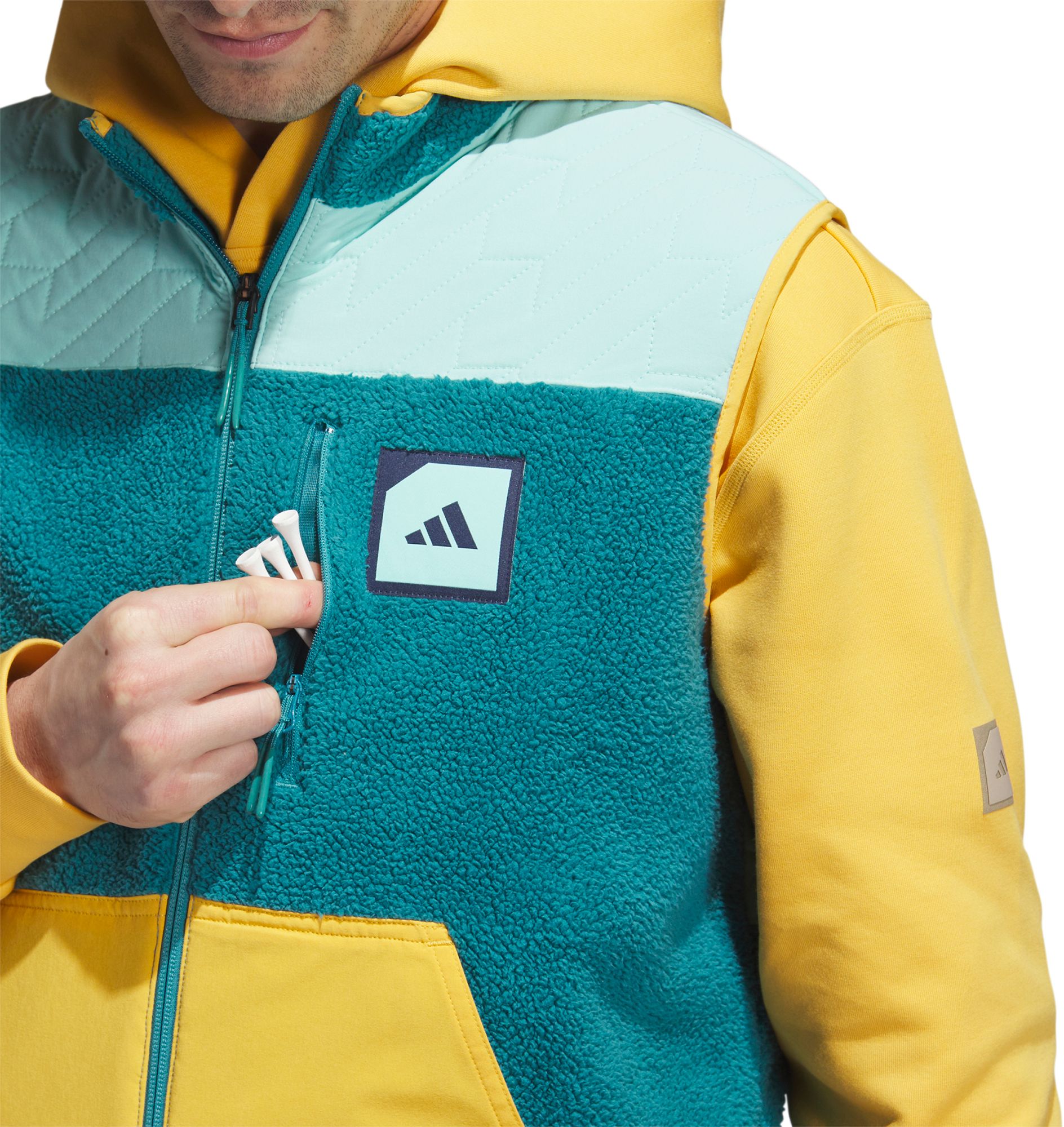 adidas Men's Adicross Padded Fleece Full-Zip Vest product image