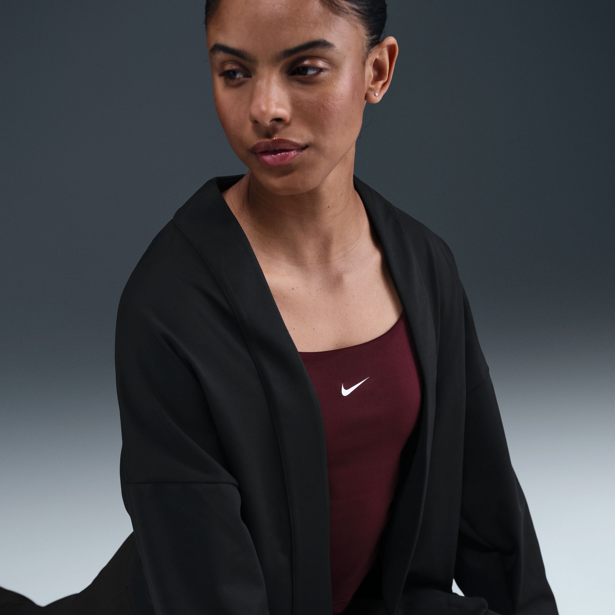 Nike Women's Zenvy Dri-FIT Long-Sleeve Cardigan product image