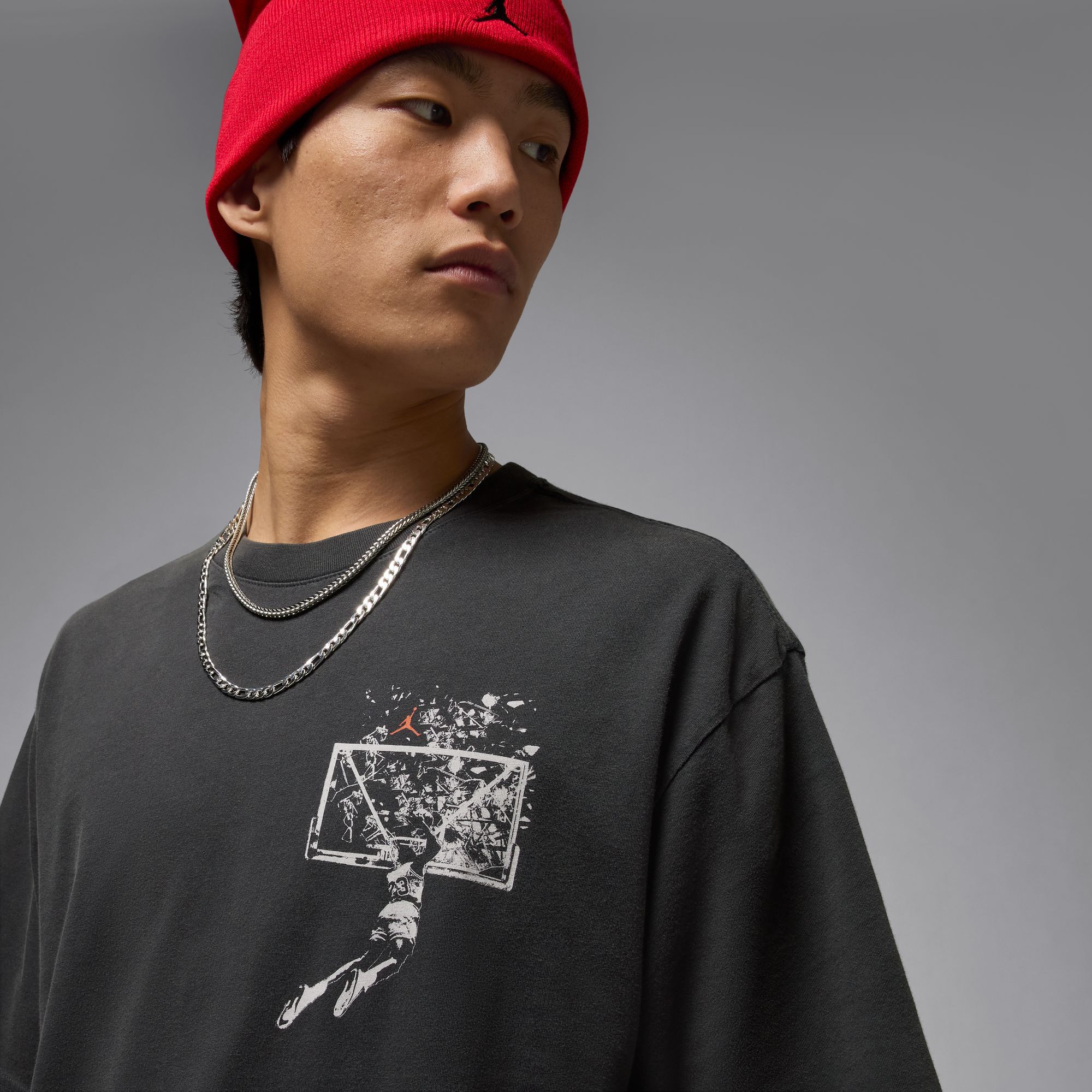 Jordan Men's Brooklyn Shattered Backboard Oversized Graphic T-Shirt product image
