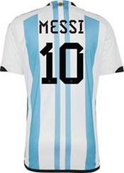 adidas Argentina 2022-2023 3-Star Lionel Messi #10 Home Replica Jersey