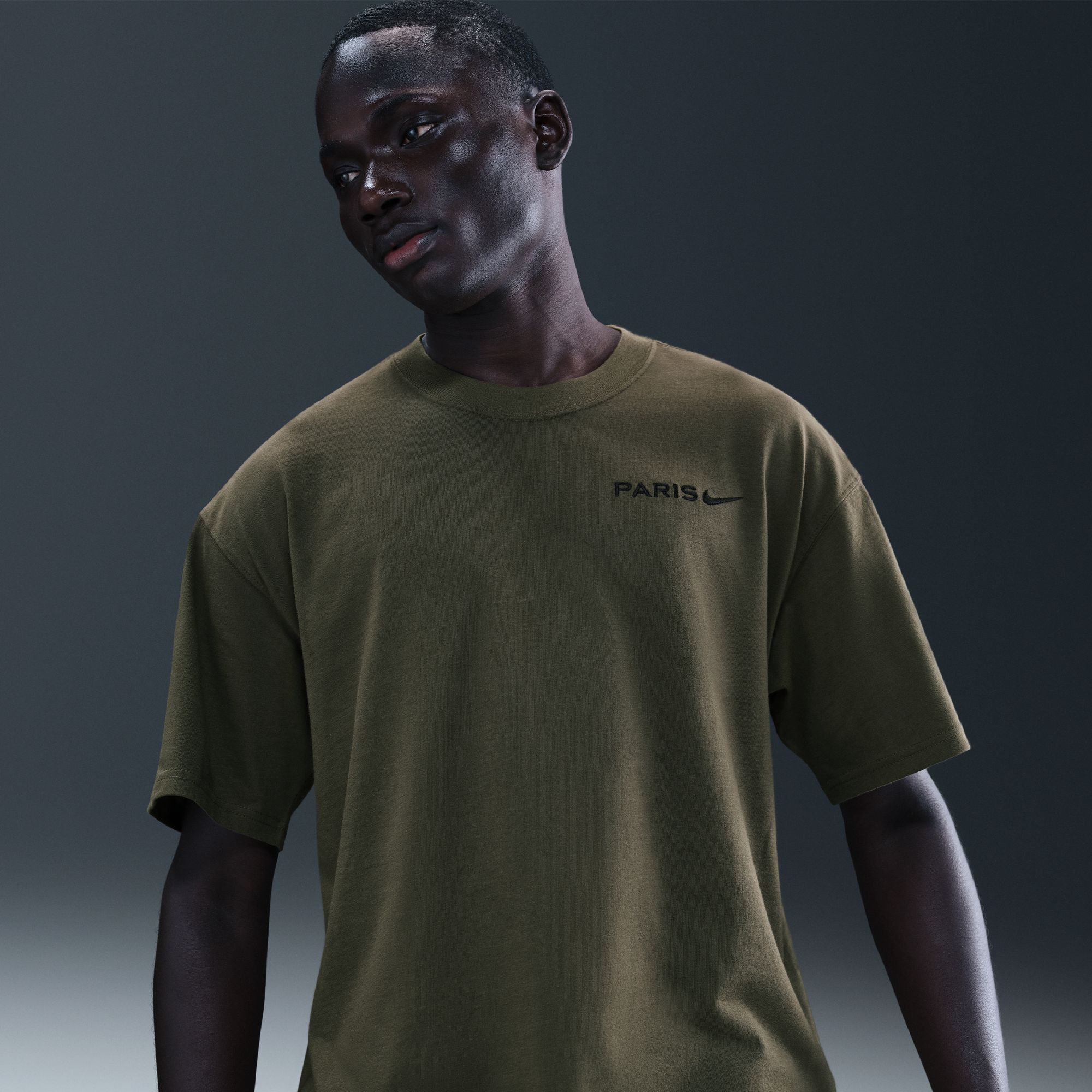 Nike Adult Paris Saint-Germain 2025-26 Wordmark Khaki T-Shirt product image