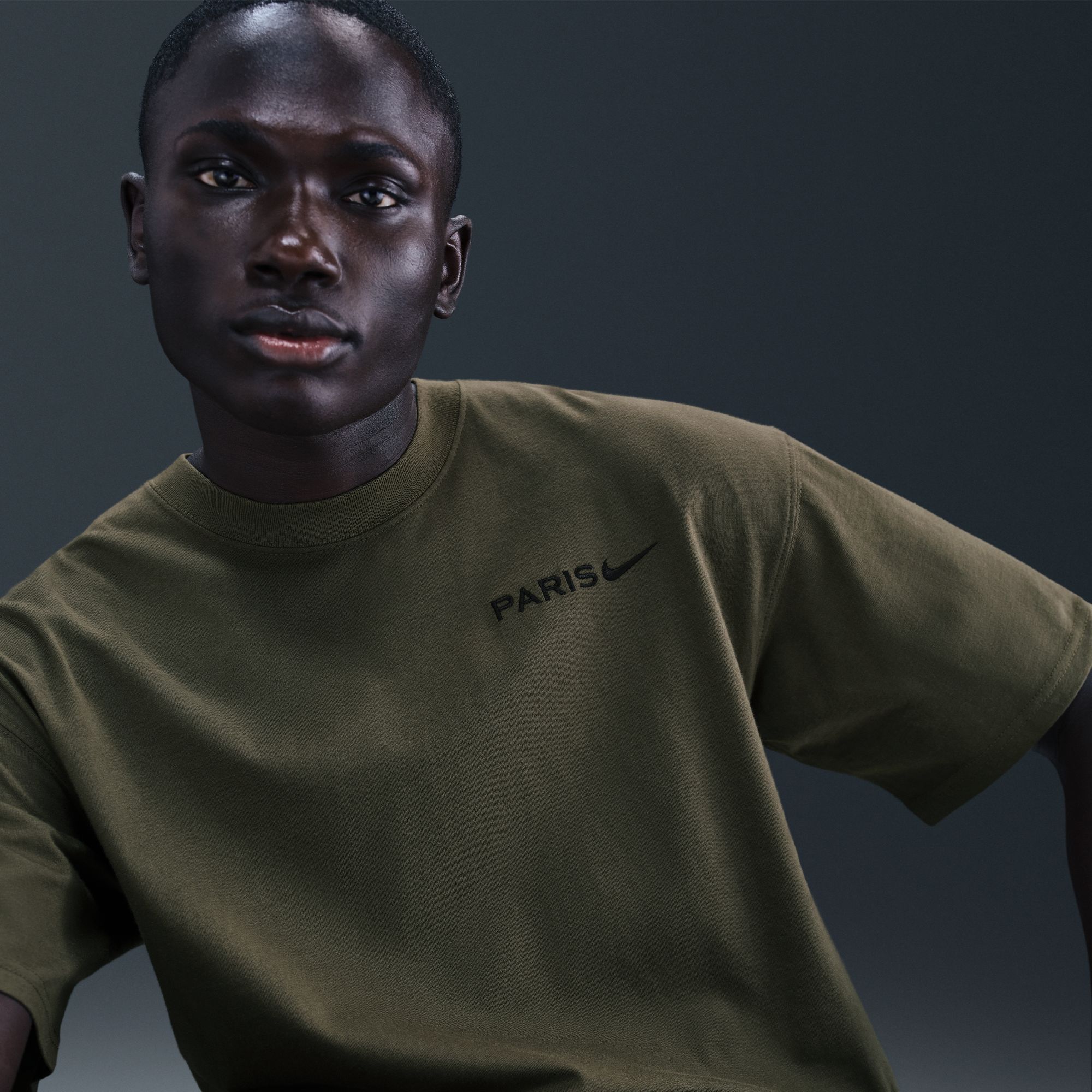 Nike Adult Paris Saint-Germain 2025-26 Wordmark Khaki T-Shirt product image