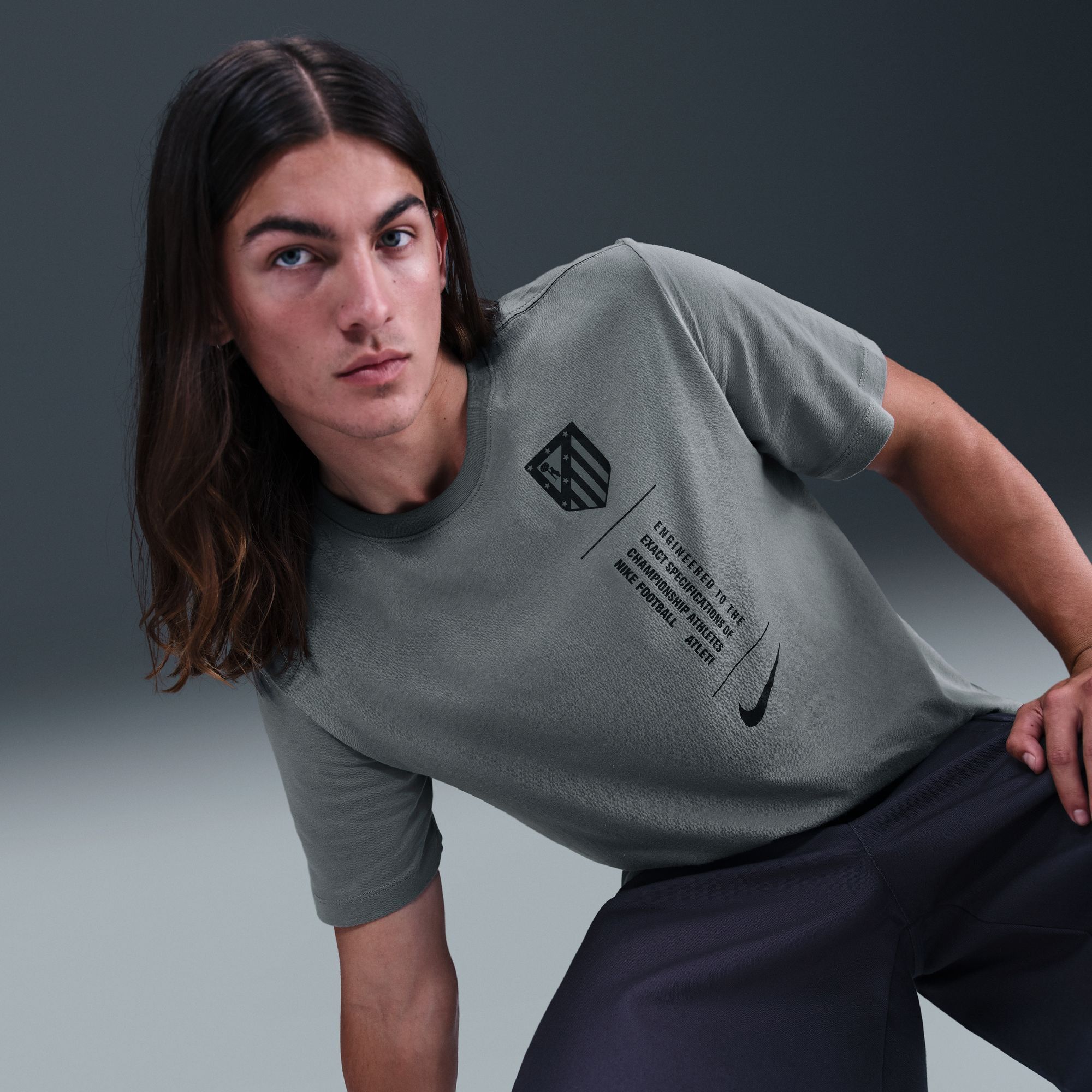 Nike Men's 2025 Atletico Madrid Grey Alternate Multi Graphic T-Shirt product image