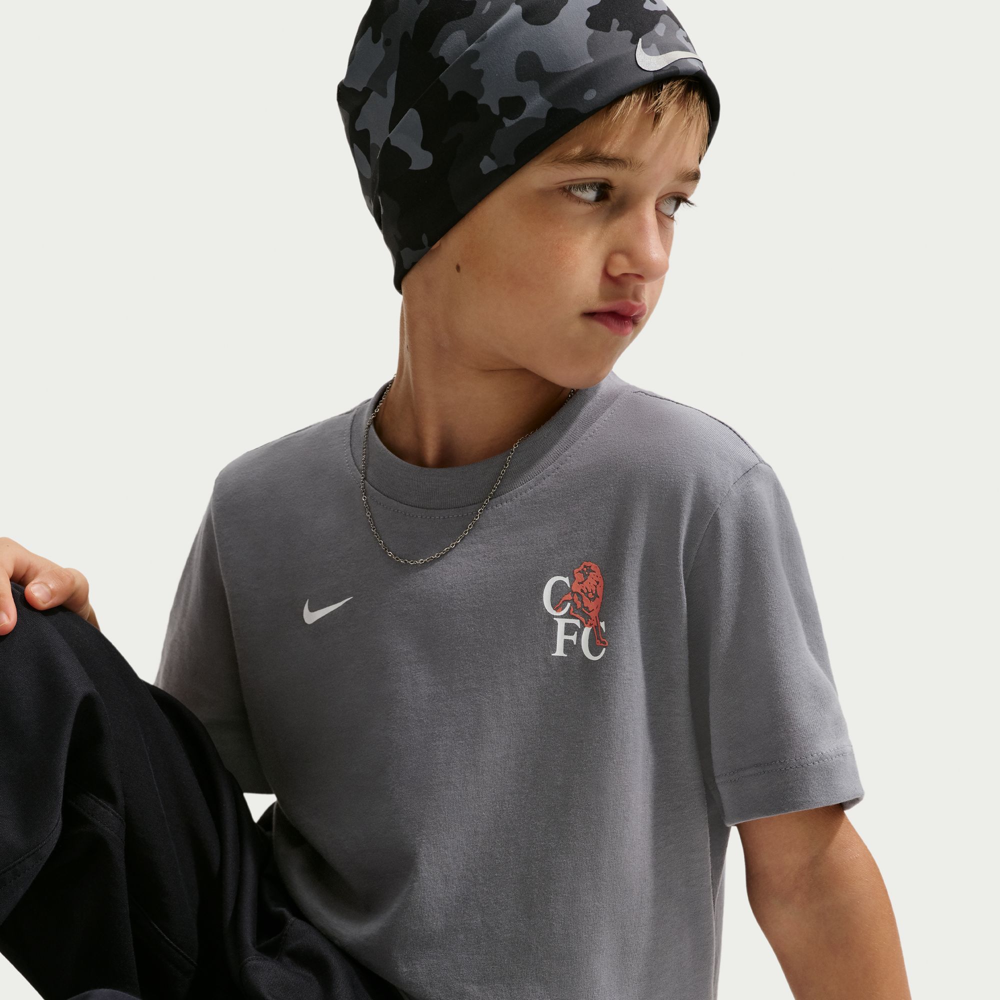 Nike Youth Chelsea FC Cool Gray 2025 Peak T-Shirt product image