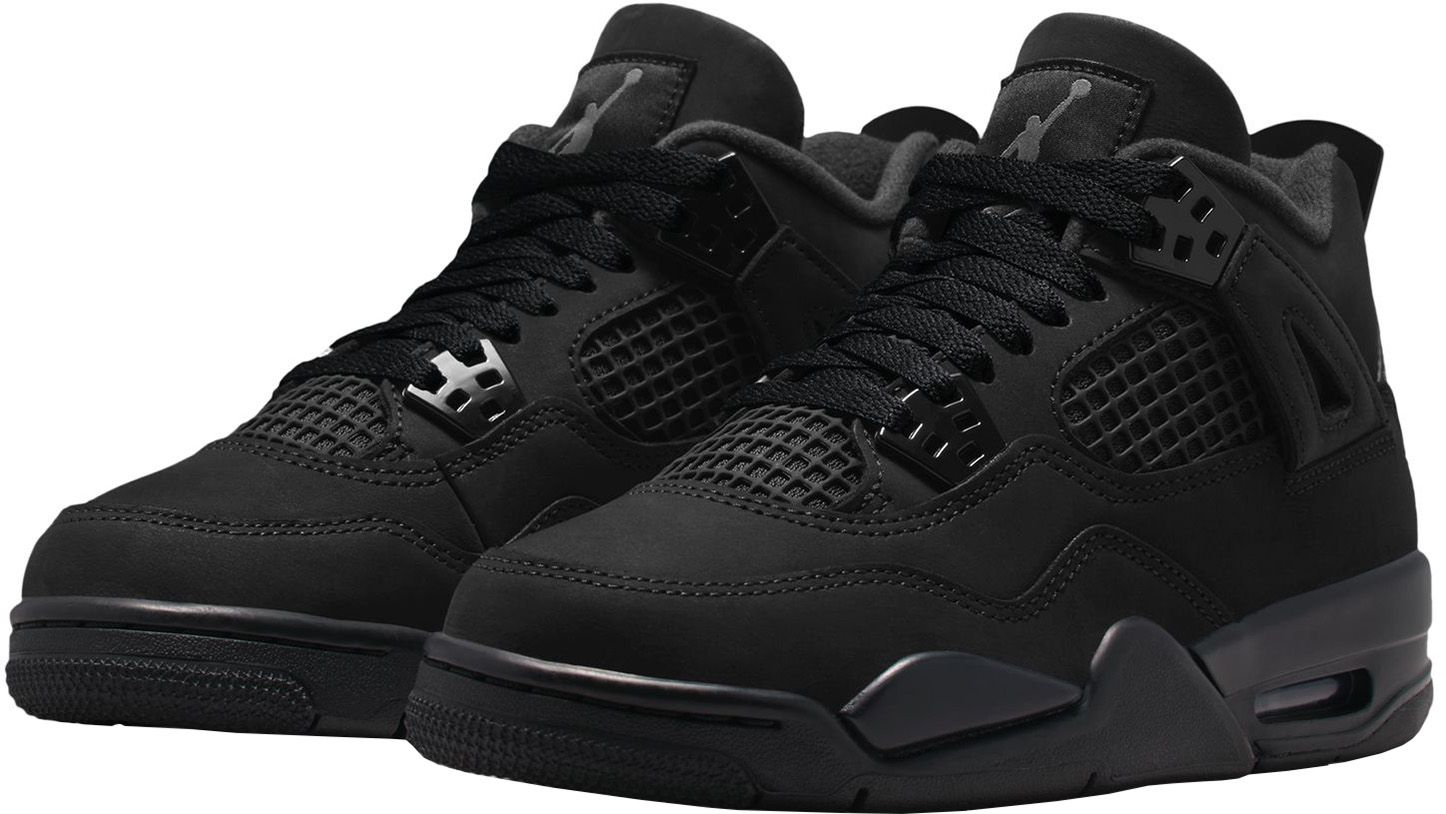 Air Jordan Kids' Grade School 4 Retro 'Black Cat' Basketball Shoes product image