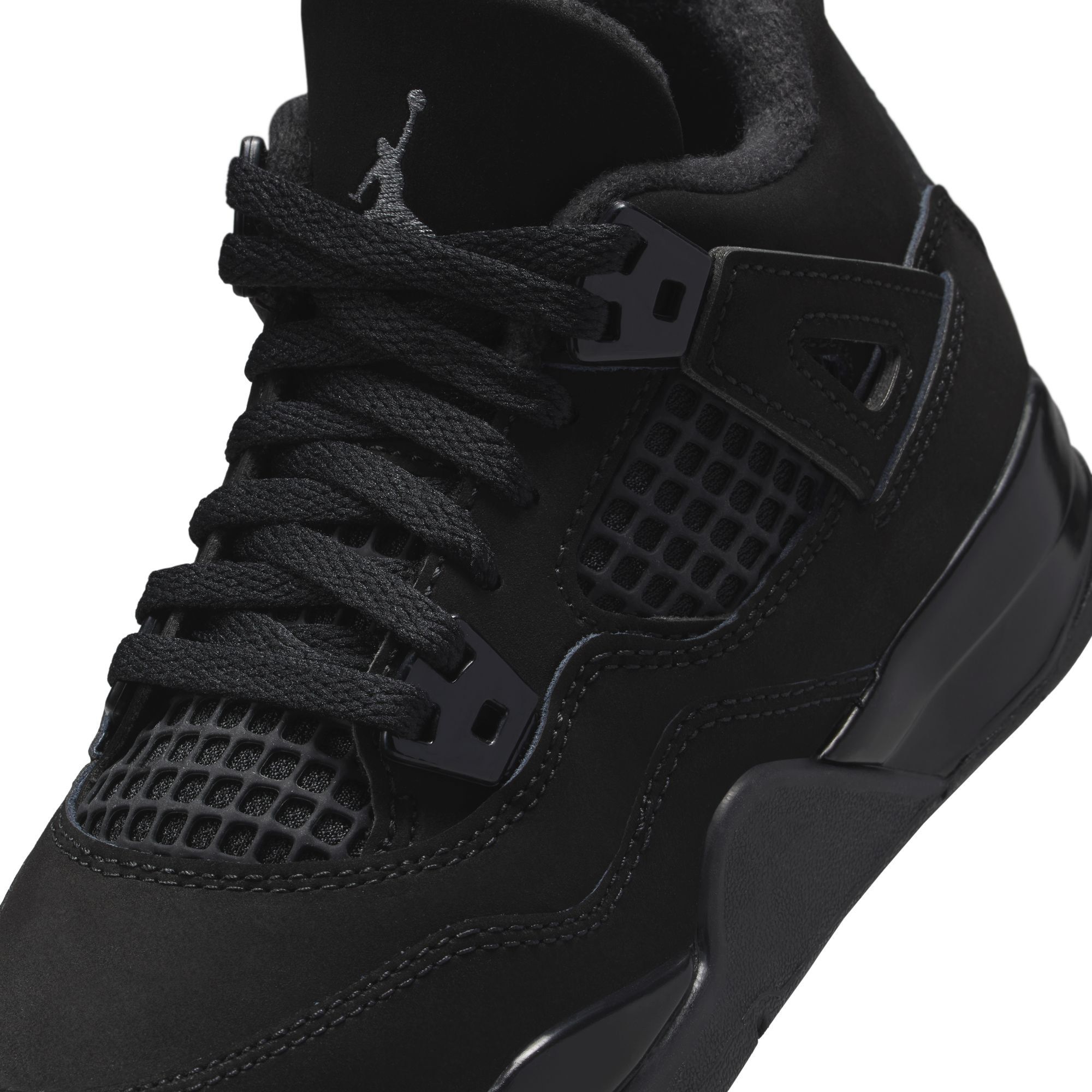 Air Jordan Kids' Preschool 4 Retro 'Black Cat' Basketball Shoes product image