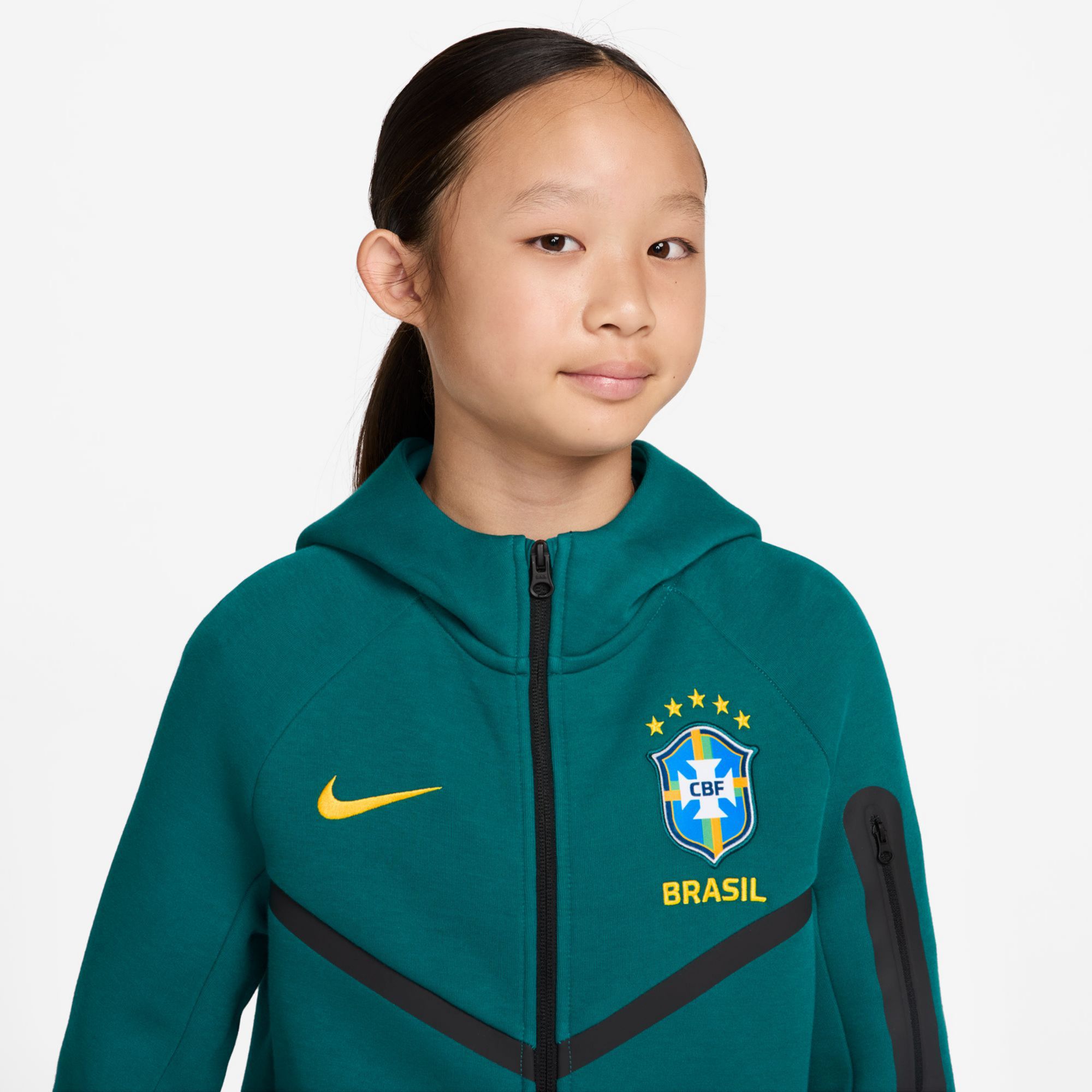 Nike Youth Brazil 2026 Home Tech Fleece Full-Zip Hoodie product image