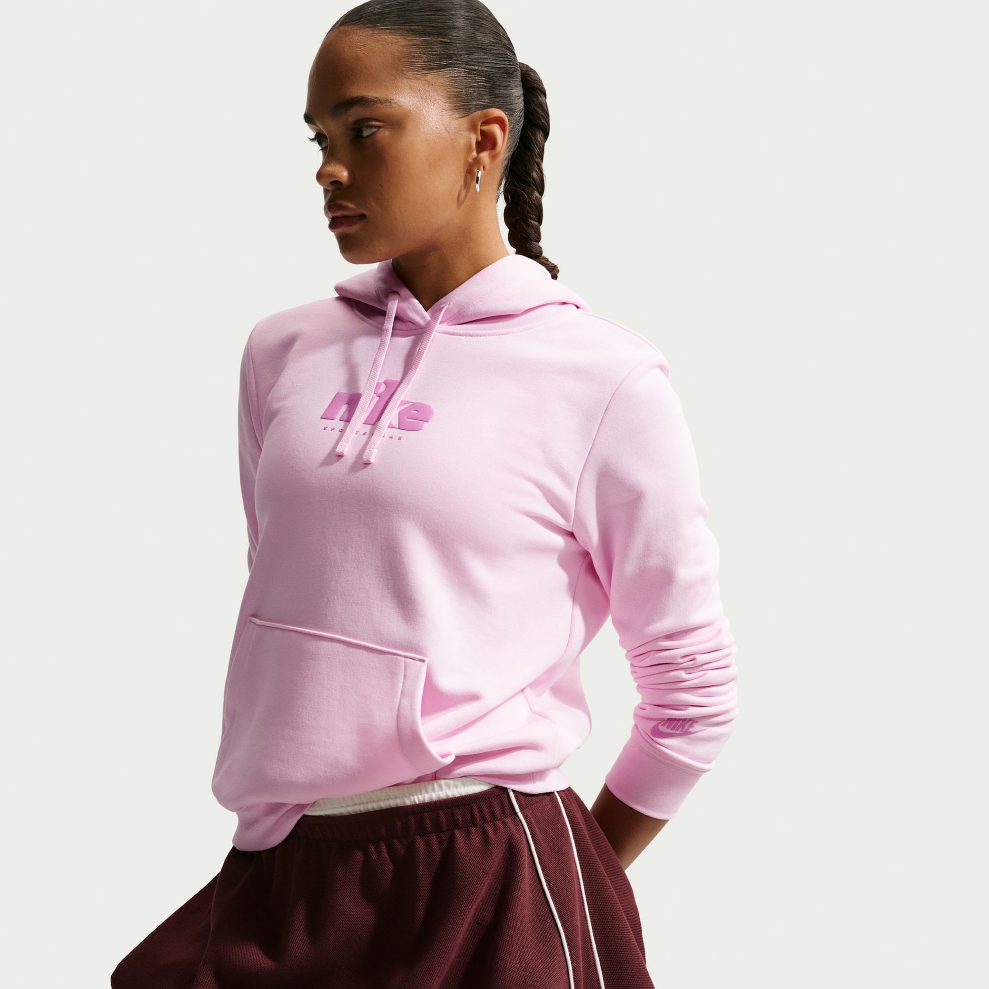 Nike Women's Sportswear Club Fleece Graphic Pullover Hoodie product image