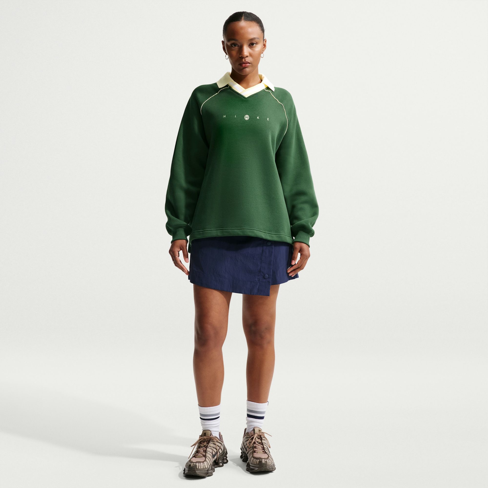 Nike Women's Sportswear Phoenix Fleece Oversized Graphic Polo Top product image