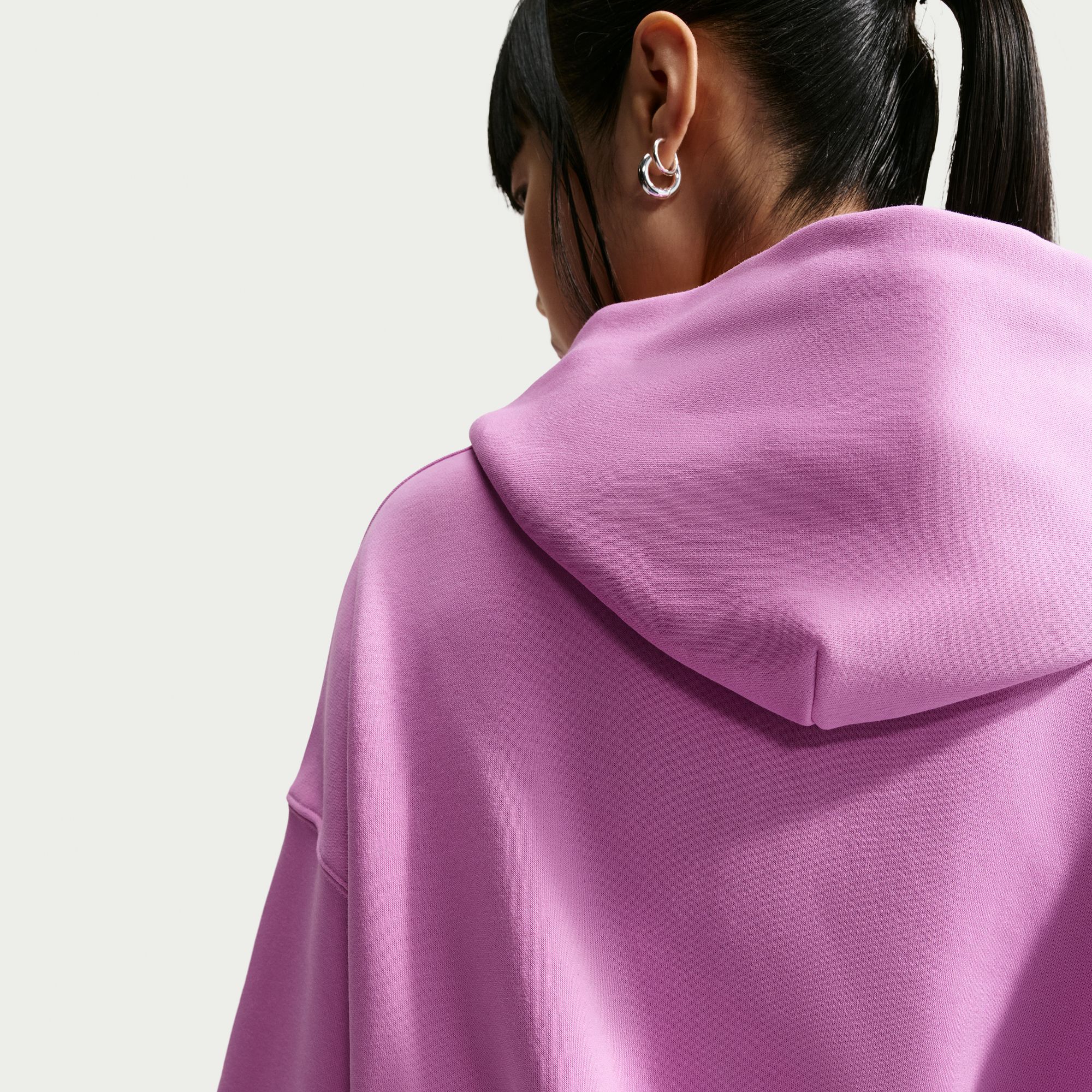 Nike Women's Phoenix Fleece Cropped Henley Hoodie product image