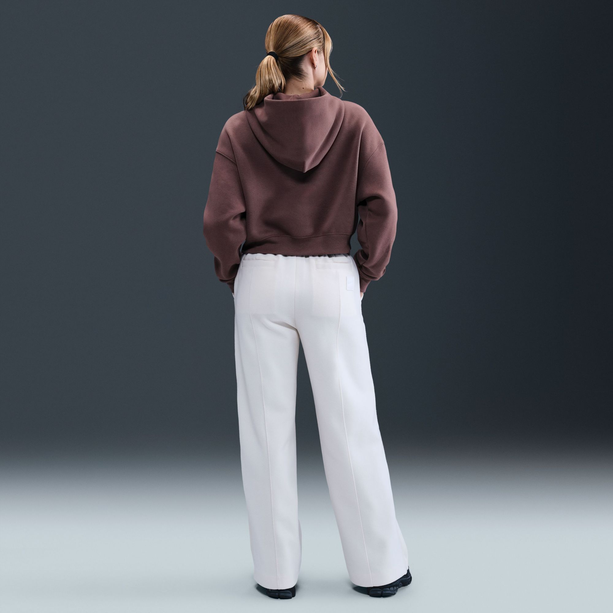 Nike Women's Phoenix Fleece Cropped Henley Hoodie product image