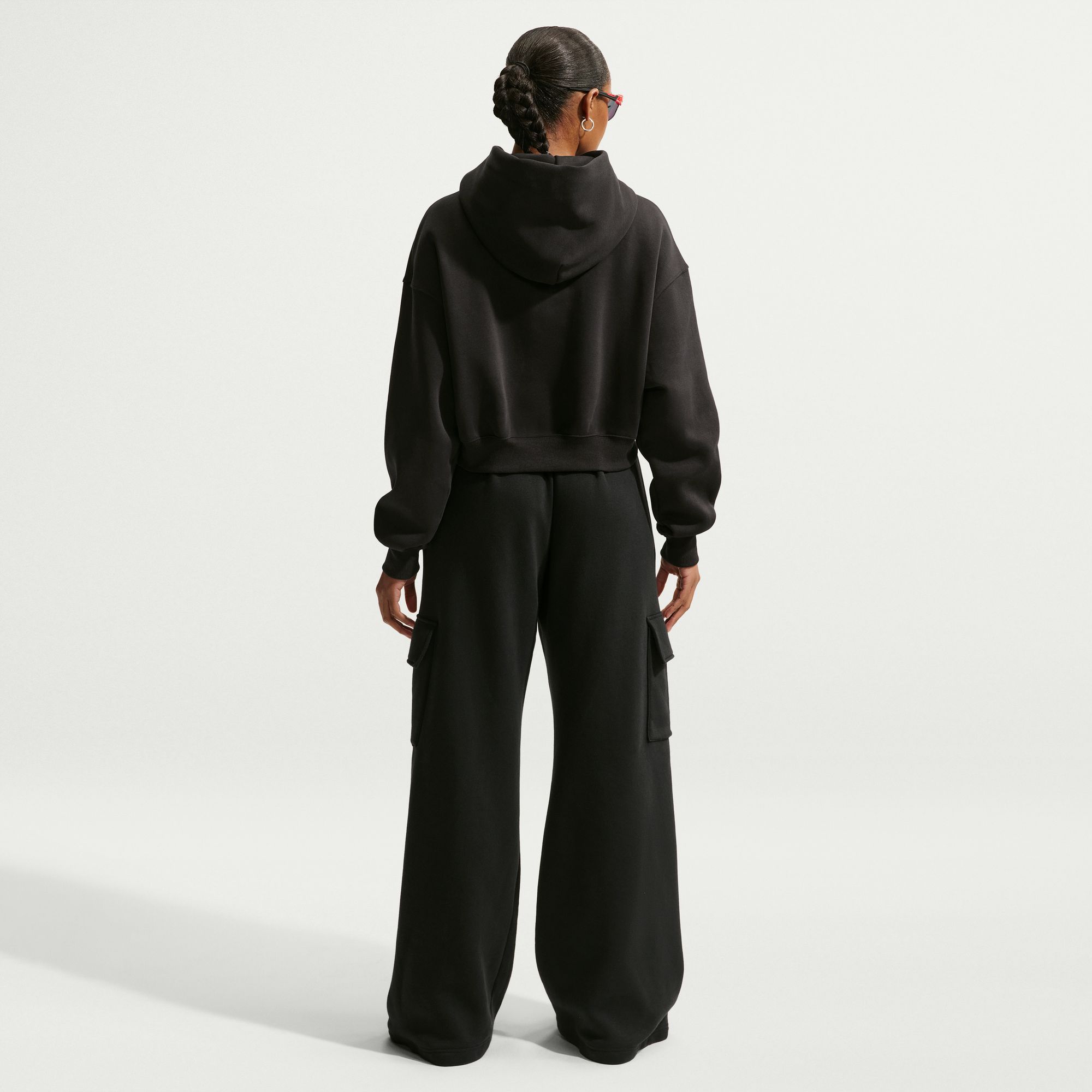 Nike Women's Phoenix Fleece Cropped Henley Hoodie product image