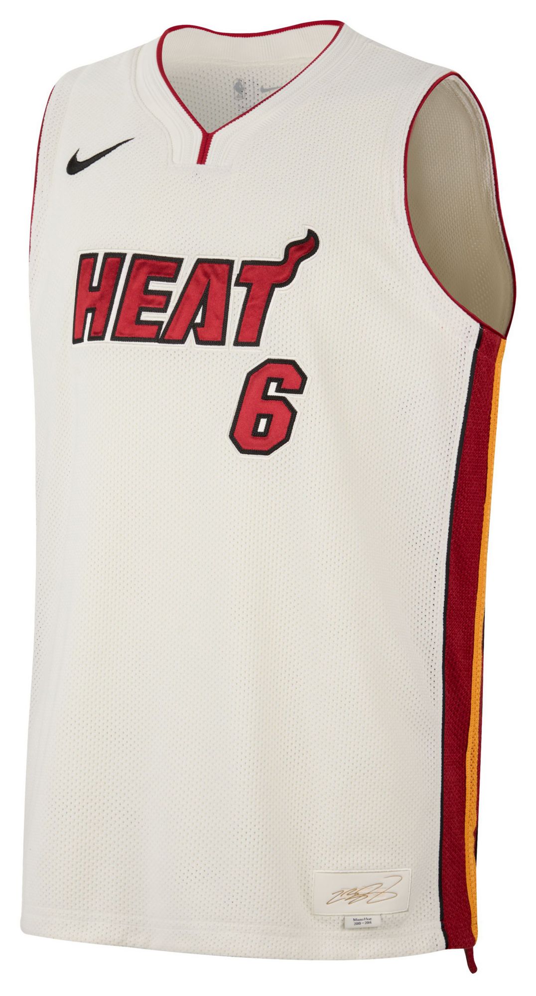 Nike Men's Miami Heat LeBron James #6 White Authentic Reserve Jersey product image