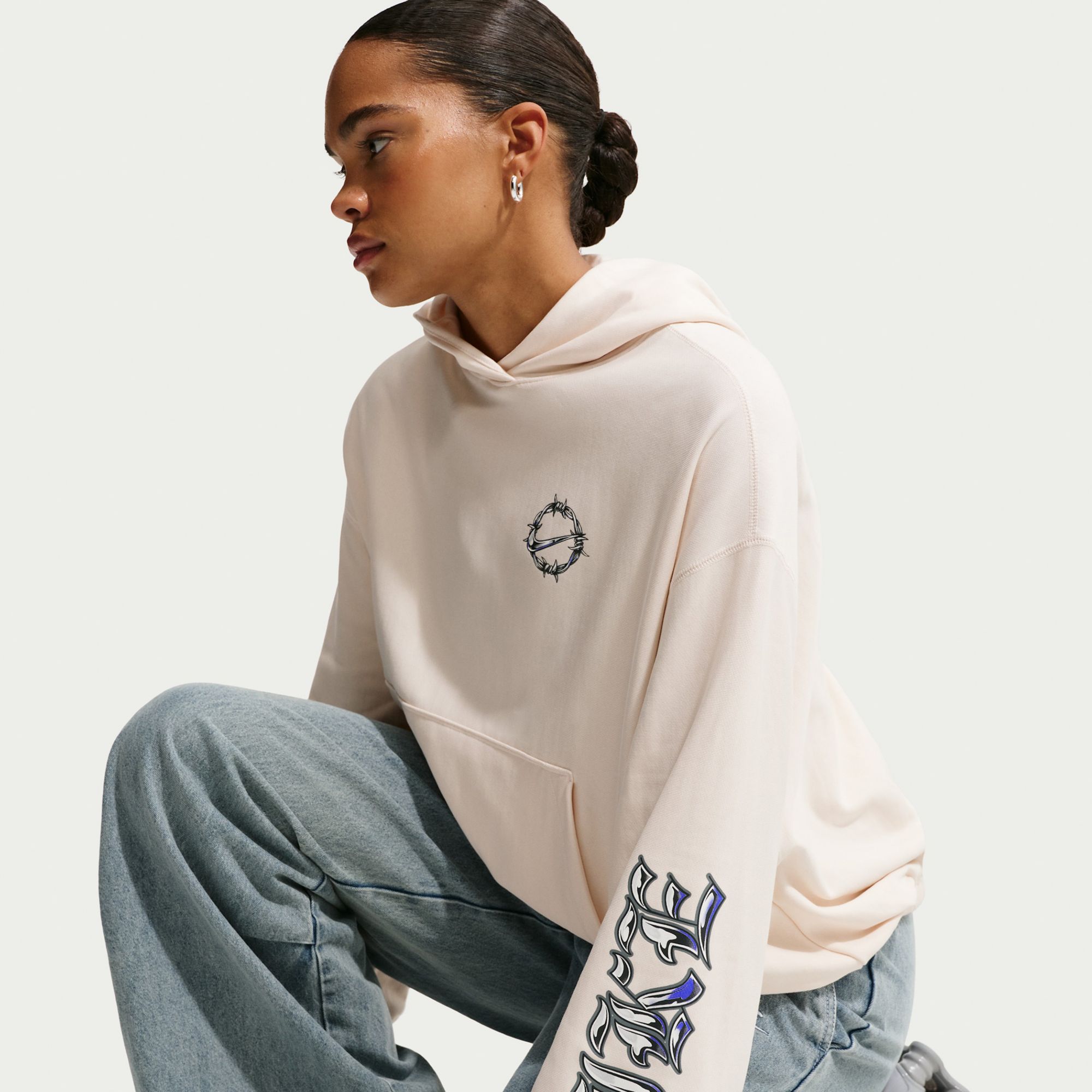 Nike Women's Sportswear Oversized French Terry Graphic Pullover Hoodie product image