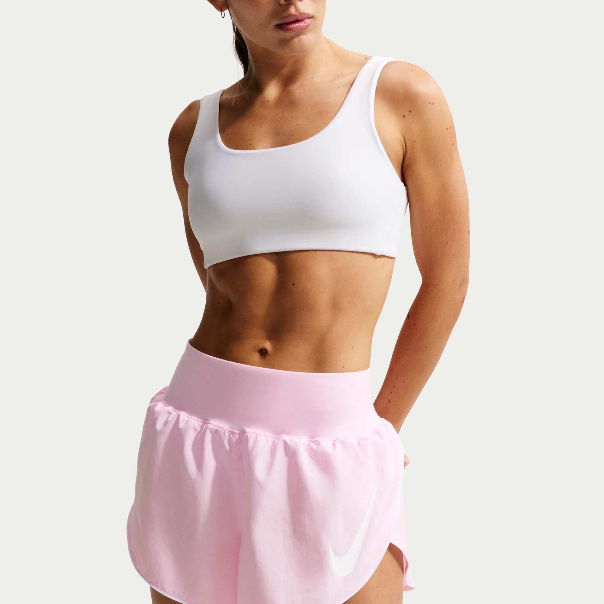 Nike Women's Tempo Flow Swoosh Dri-FIT Mid-Rise Brief-Lined Running Shorts product image