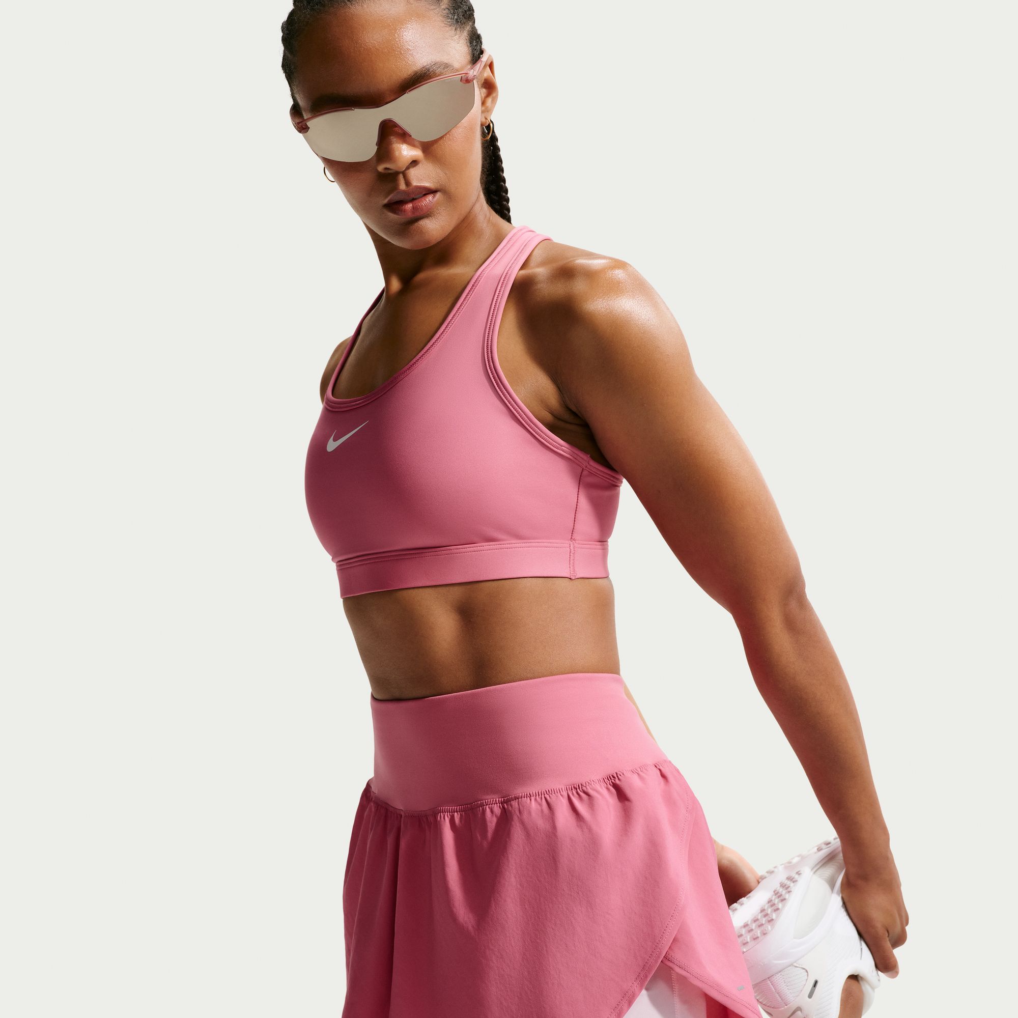 Nike Women's Flow Dri-FIT High-Waisted 2-in-1 Running Shorts product image