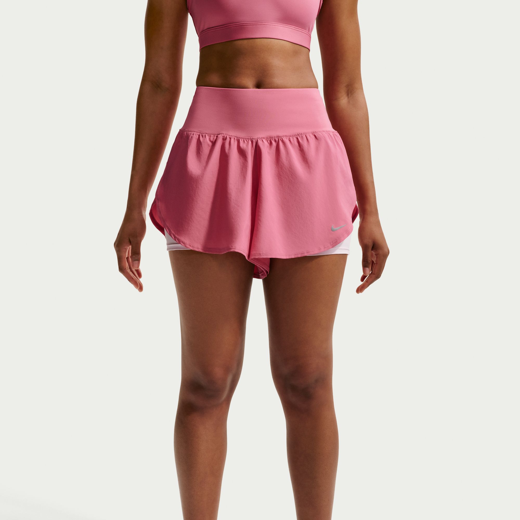 Nike Women's Flow Dri-FIT High-Waisted 2-in-1 Running Shorts product image