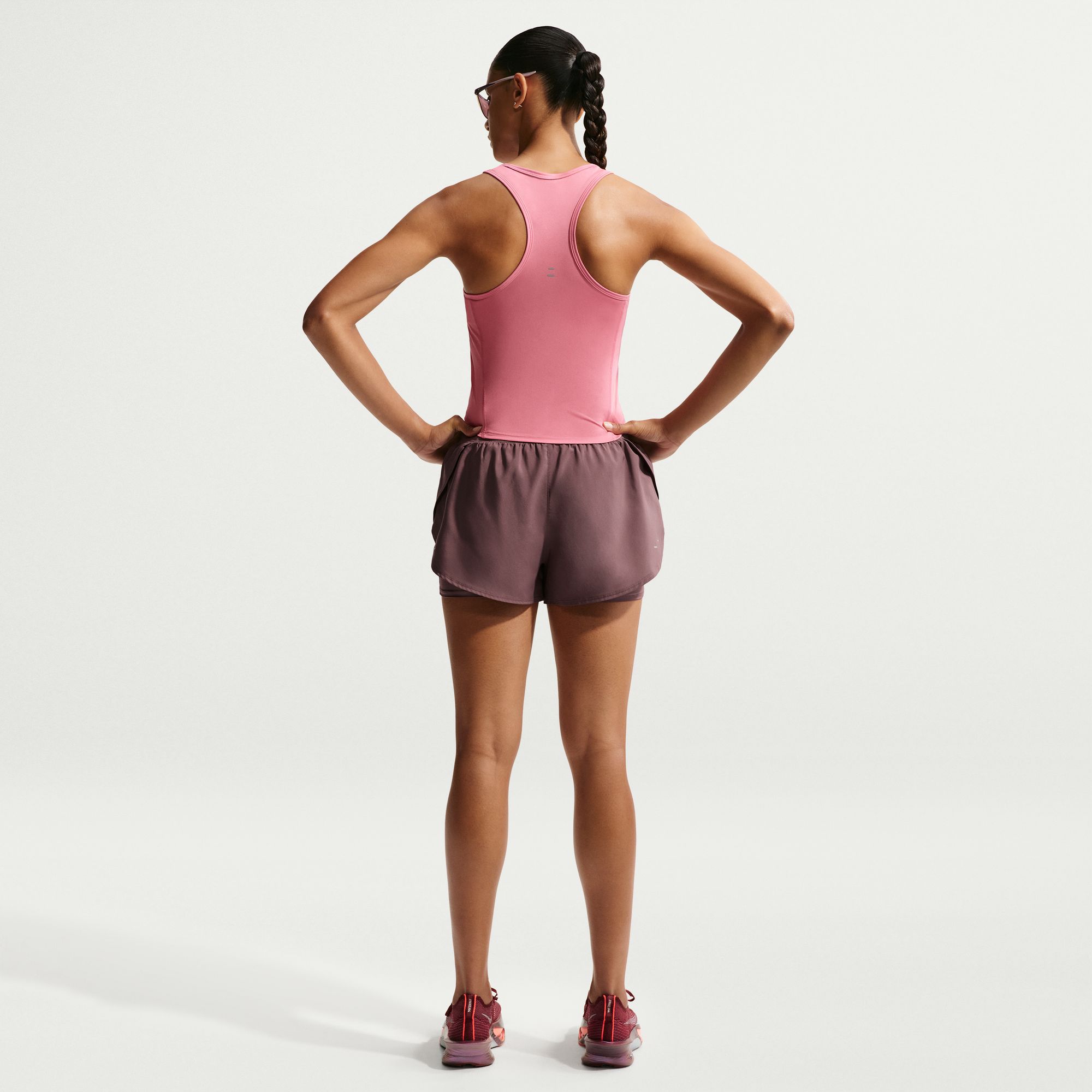 Nike Women's Flow Dri-FIT High-Waisted 2-in-1 Running Shorts product image