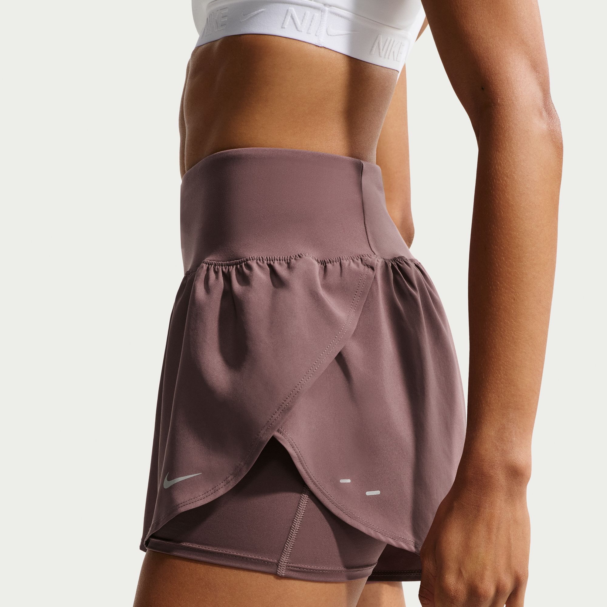 Nike Women's Flow Dri-FIT High-Waisted 2-in-1 Running Shorts product image