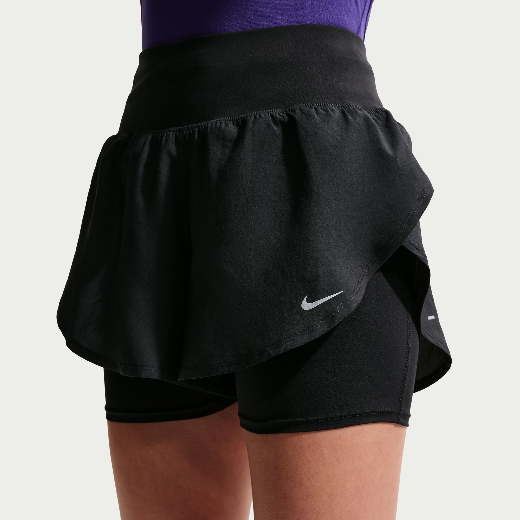 Nike Women's Flow Dri-FIT High-Waisted 2-in-1 Running Shorts product image