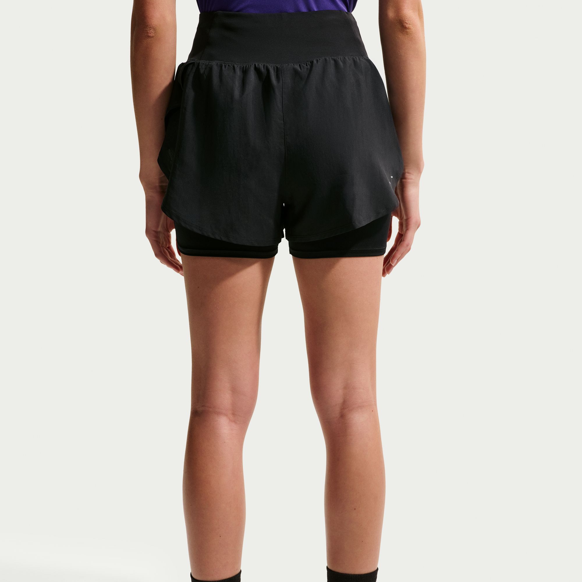 Nike Women's Flow Dri-FIT High-Waisted 2-in-1 Running Shorts product image