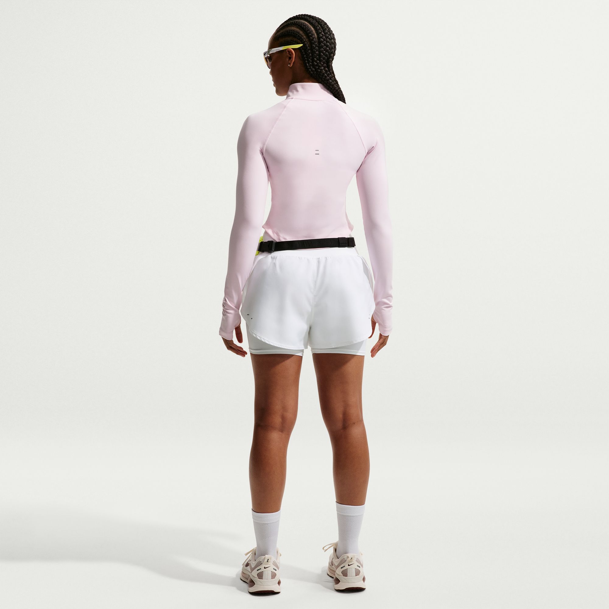 Nike Women's Flow Dri-FIT High-Waisted 2-in-1 Running Shorts product image