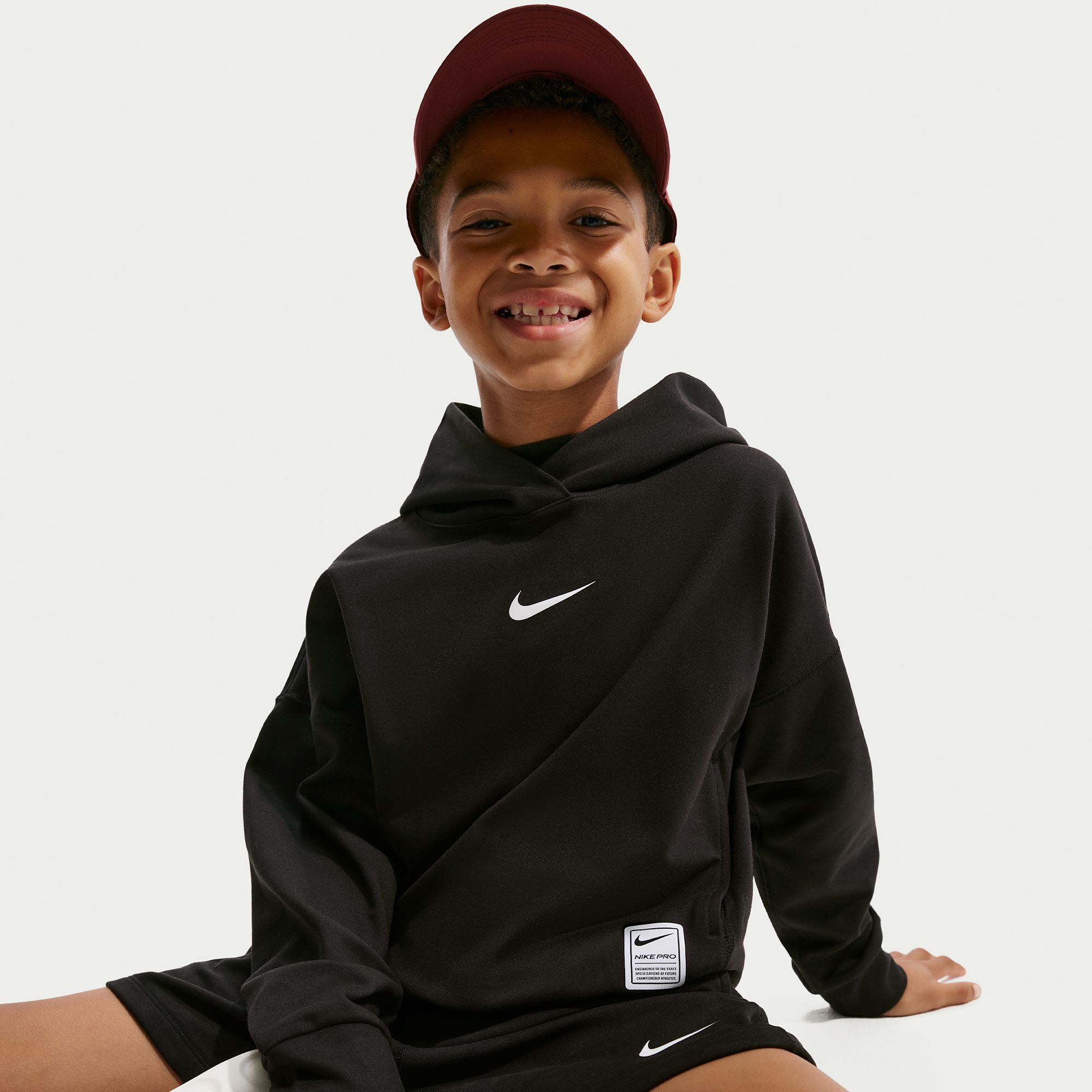 Nike Boys' Pro Dri-FIT Fleece Pullover Hoodie product image