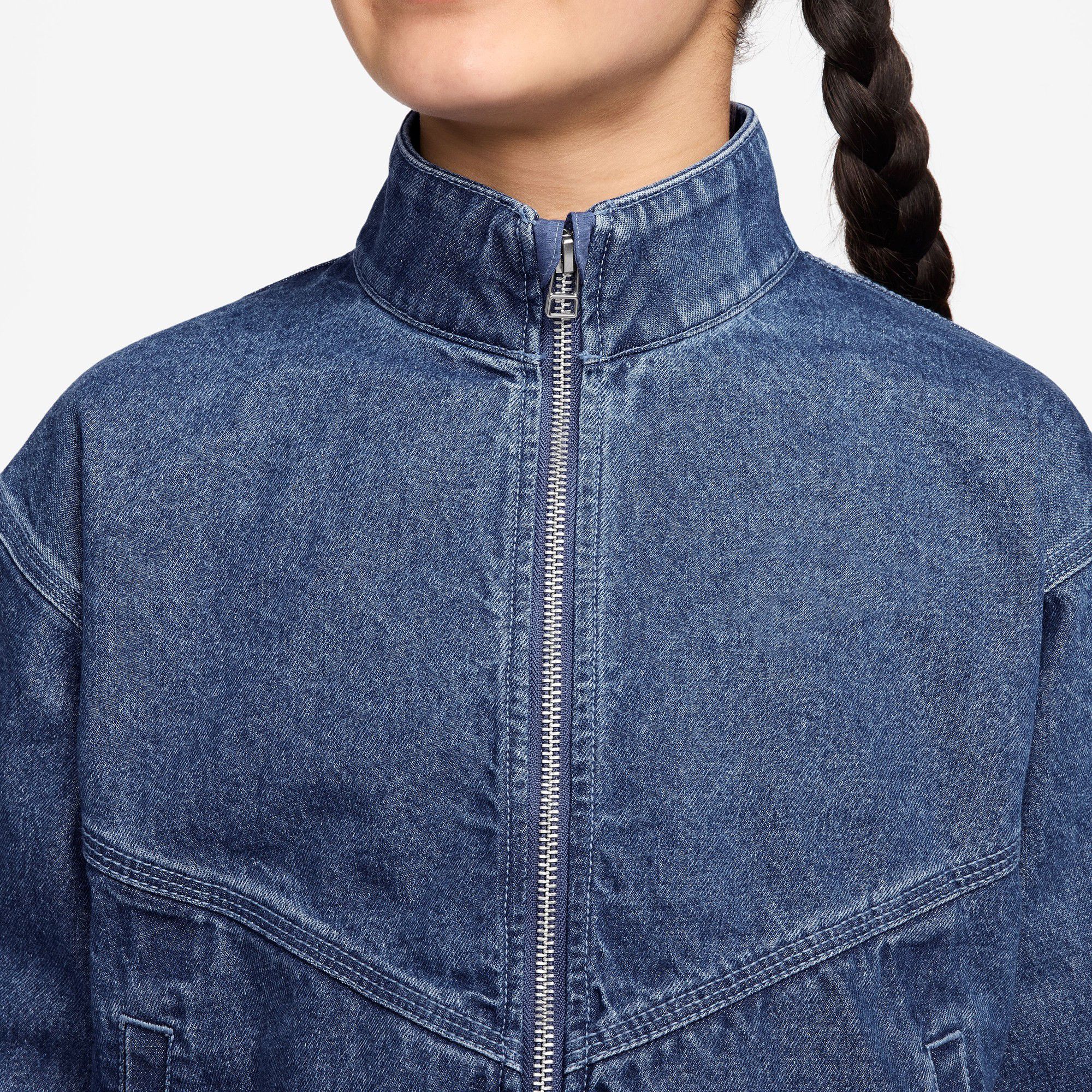 Nike Girls' Sportswear Windrunner Denim Jacket product image