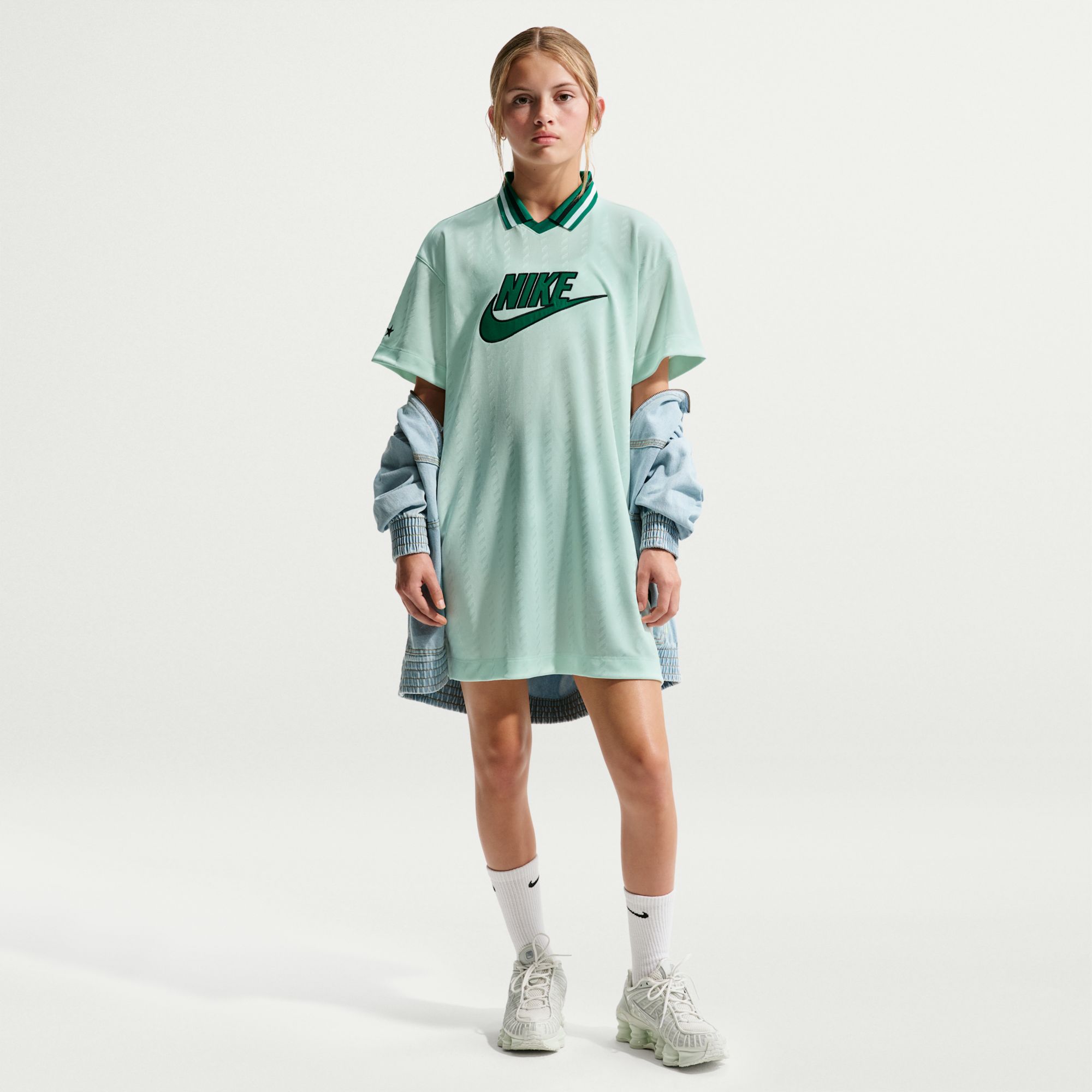 Nike Girls' Sportswear Short-Sleeve Jersey Dress product image