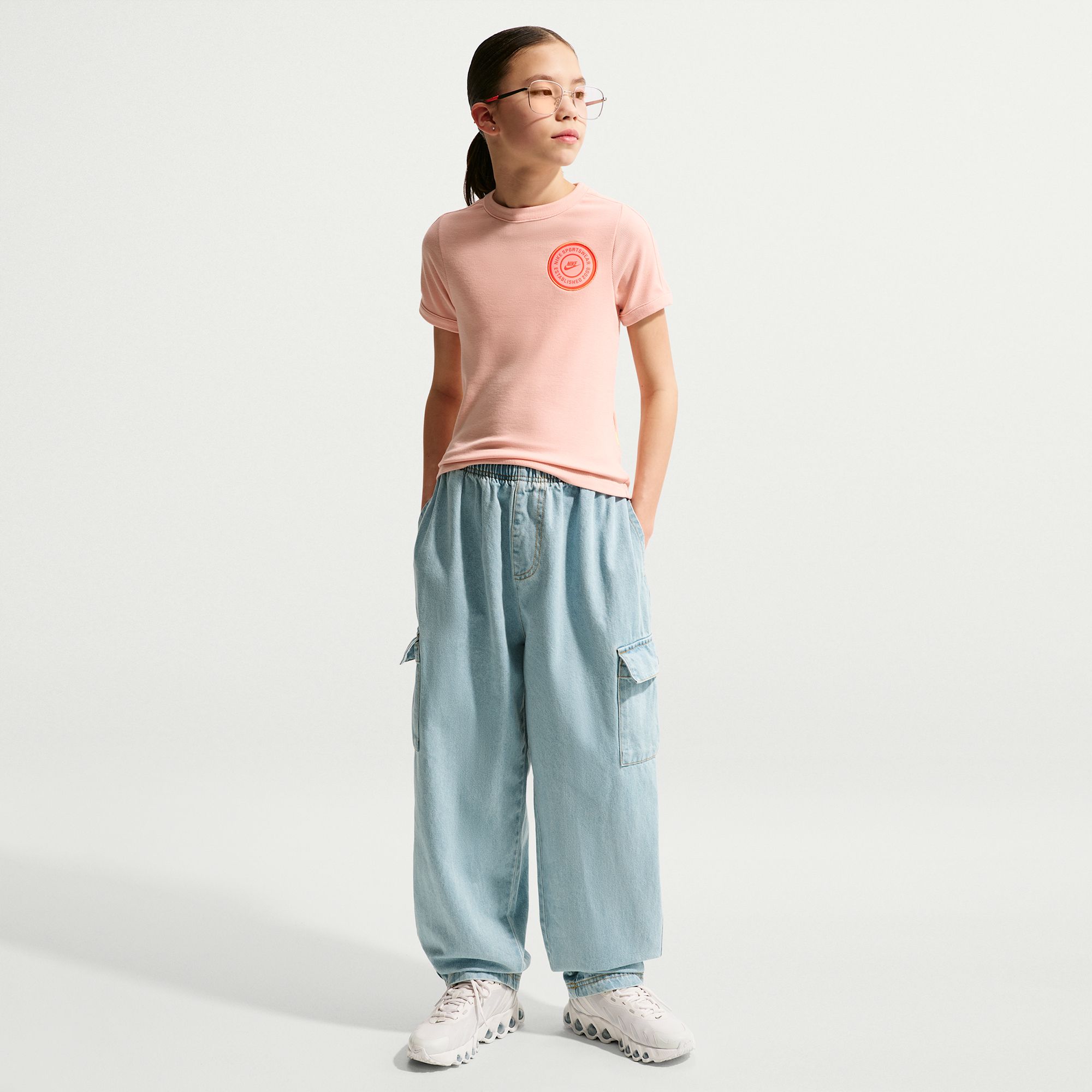 Nike Girls' Sportswear Short-Sleeve Rib T-Shirt product image