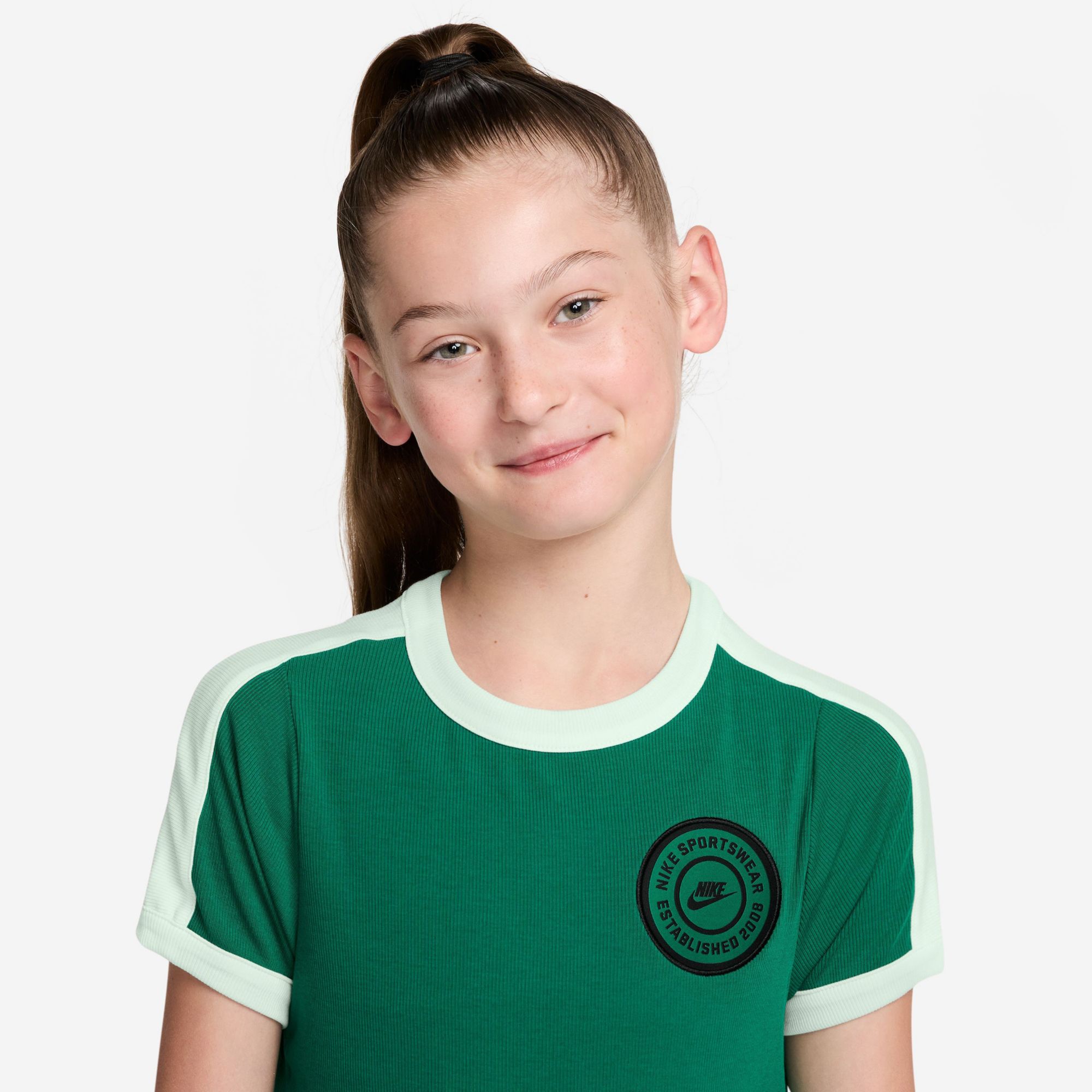 Nike Girls' Sportswear Short-Sleeve Rib T-Shirt product image