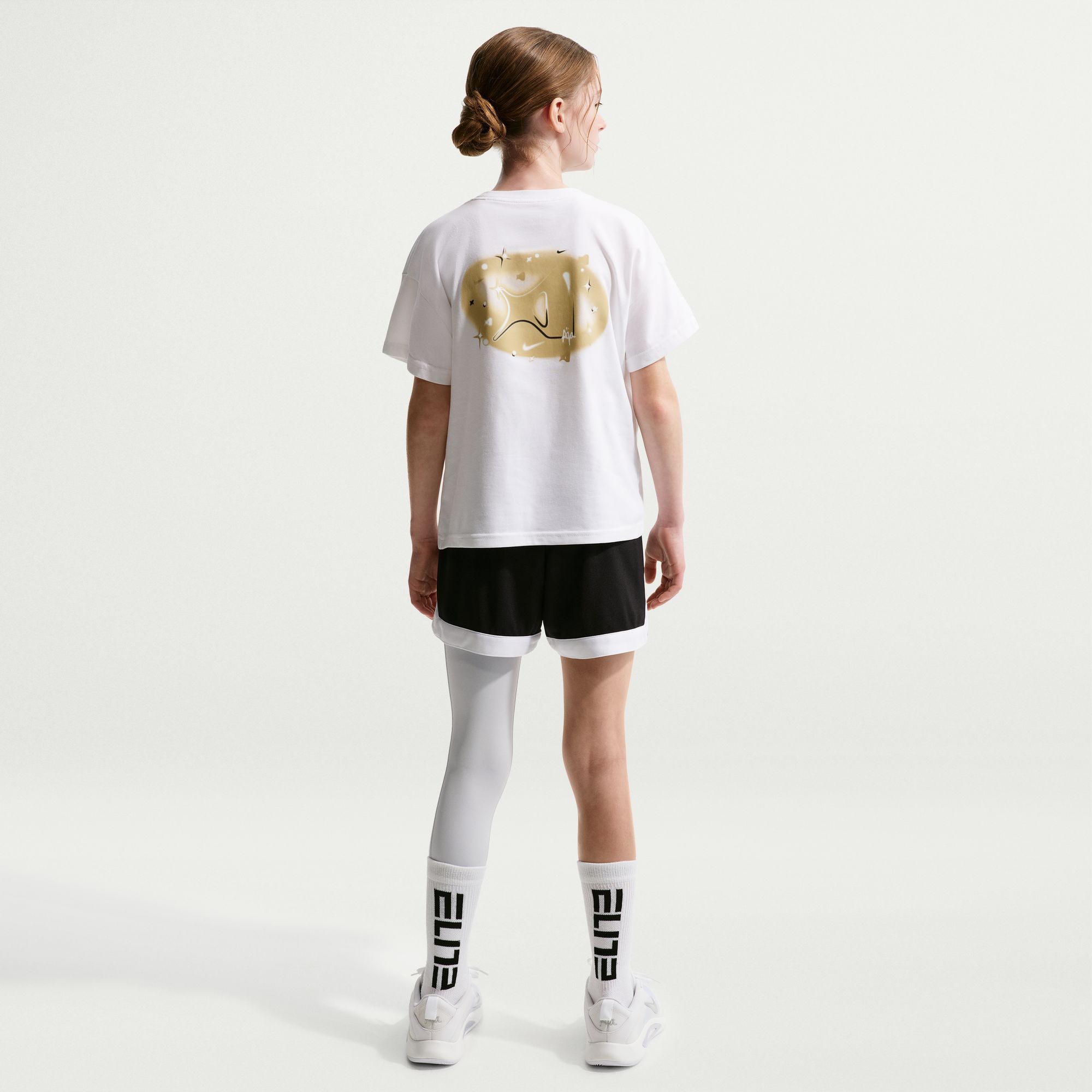 Nike Girls' A'ja Wilson A'symmetric Midrise Single-Leg Basketball Leggings product image