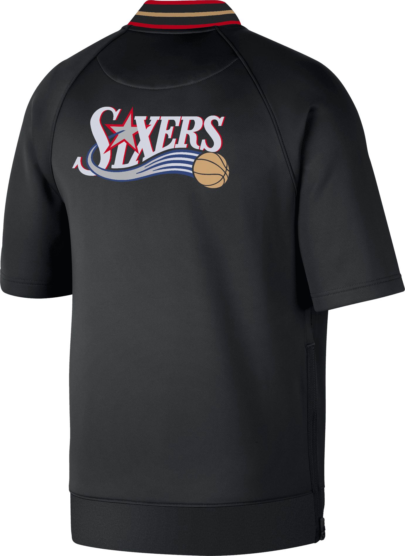 Nike Men's Philadelphia 76ers Black Hardwood Classics Snap Up On