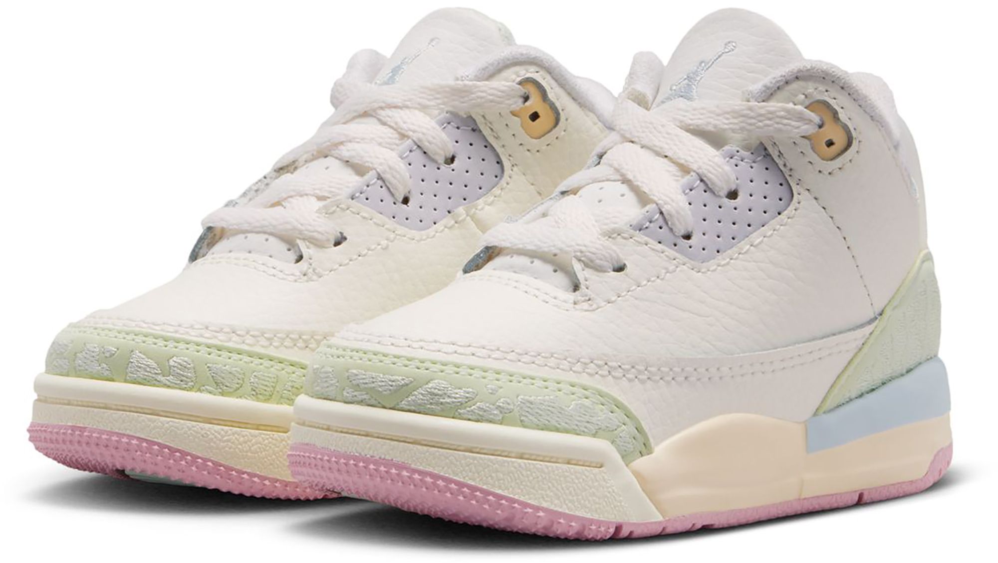 Air Jordan Toddler 3 Retro 'Sail and Jade Aura' Basketball Shoes product image