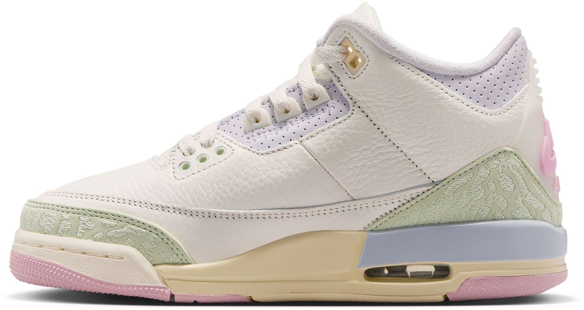 Air Jordan Kids' Grade School 3 Retro 'Sail and Jade Aura' Basketball Shoes product image