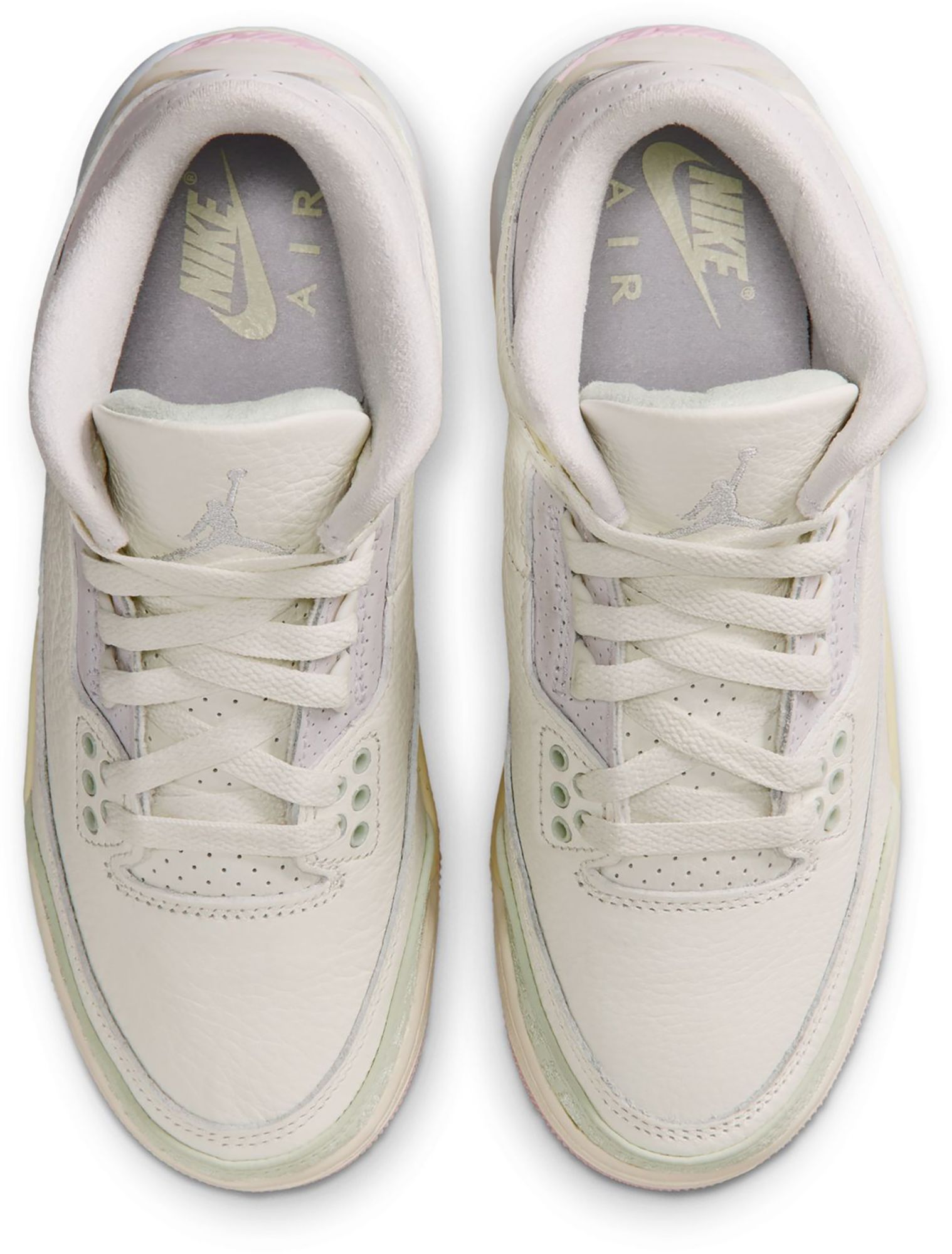 Air Jordan Kids' Grade School 3 Retro 'Sail and Jade Aura' Basketball Shoes product image