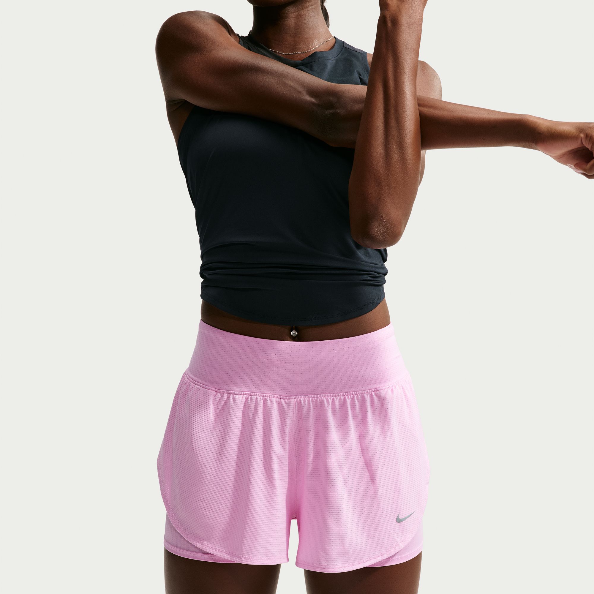 Nike Women's Flow Dri-FIT 2-in-1 Mesh Running Shorts product image