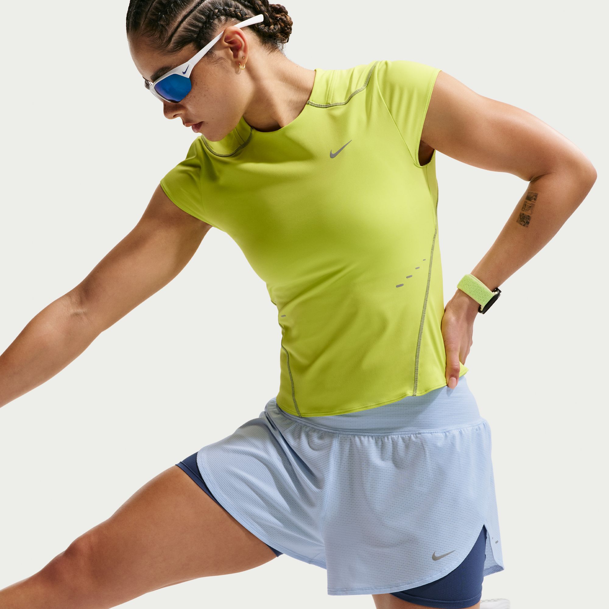 Nike Women's Flow Dri-FIT 2-in-1 Mesh Running Shorts product image