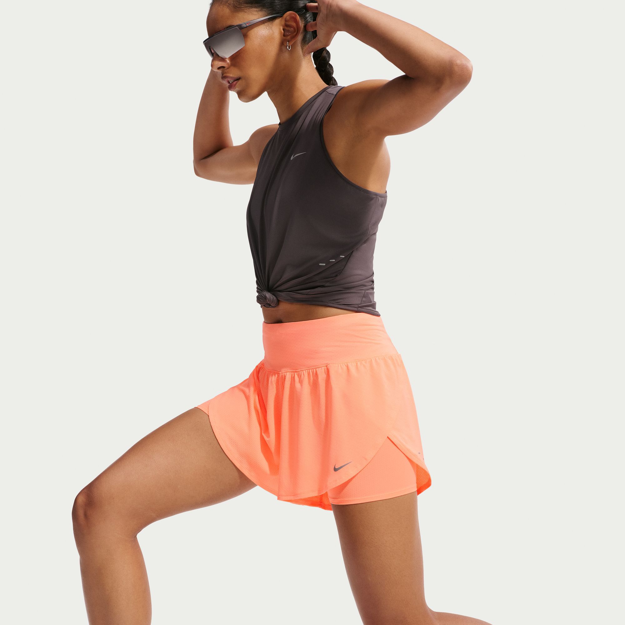 Nike Women's Flow Dri-FIT 2-in-1 Mesh Running Shorts product image